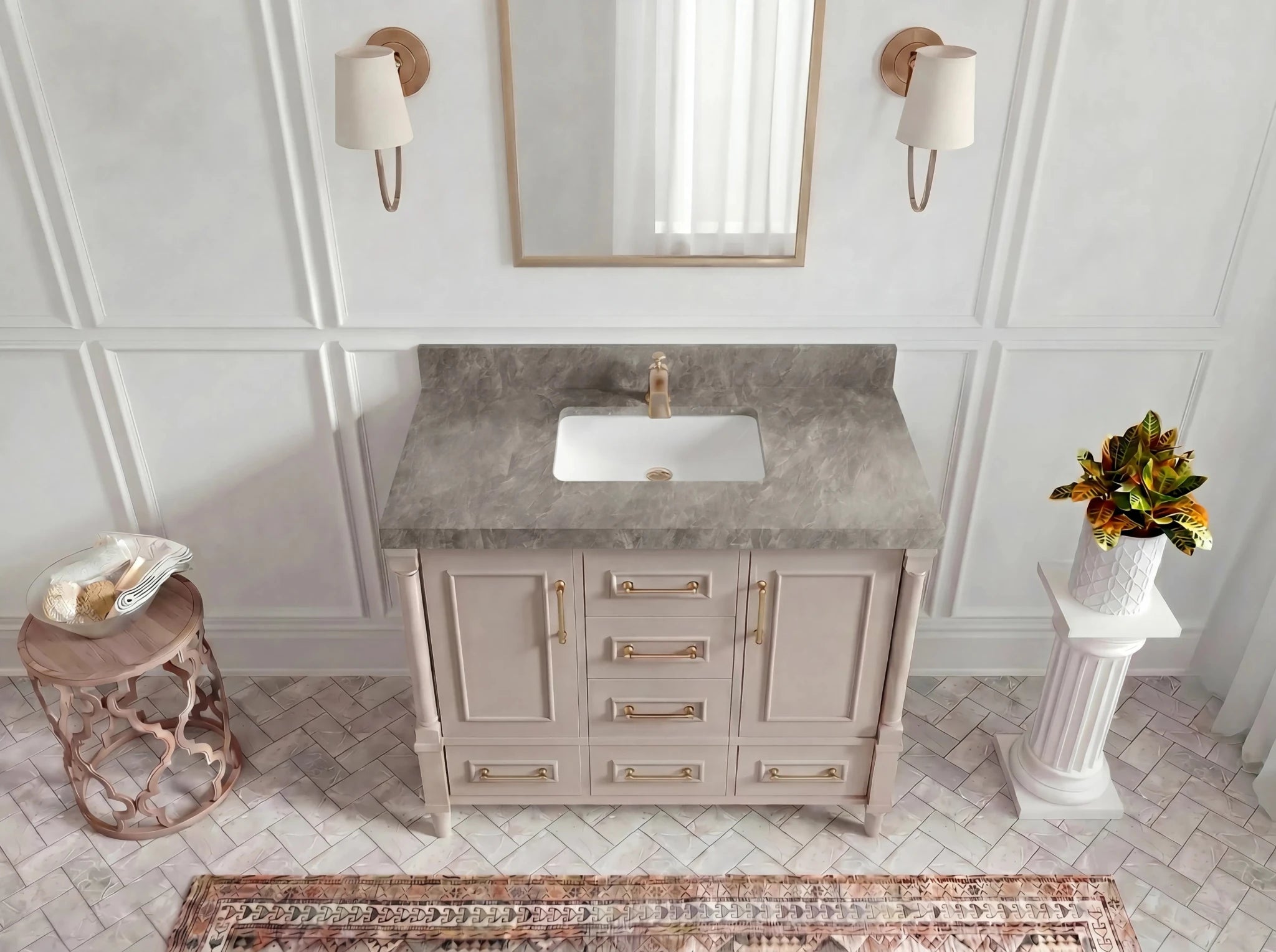Aberdeen 48 in. W x 22 in. D Single Sink Bathroom Vanity - Willow Bath and Vanity