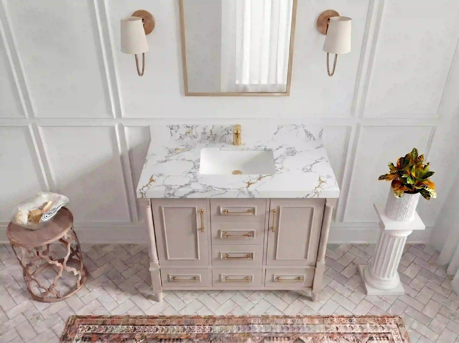 Aberdeen 48 in. W x 22 in. D Single Sink Bathroom Vanity - Willow Bath and Vanity