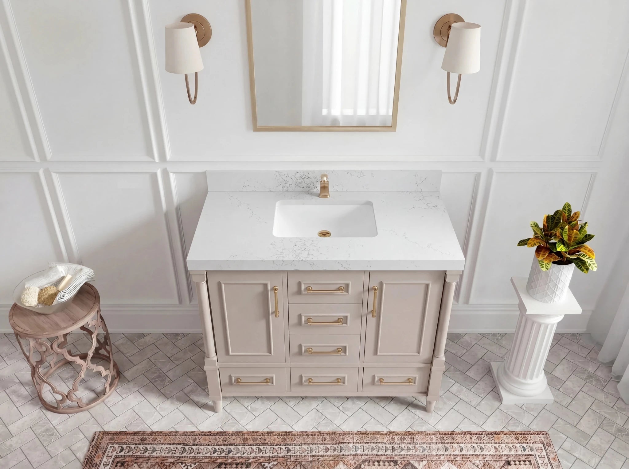 Aberdeen 48 in. W x 22 in. D Single Sink Bathroom Vanity - Willow Bath and Vanity