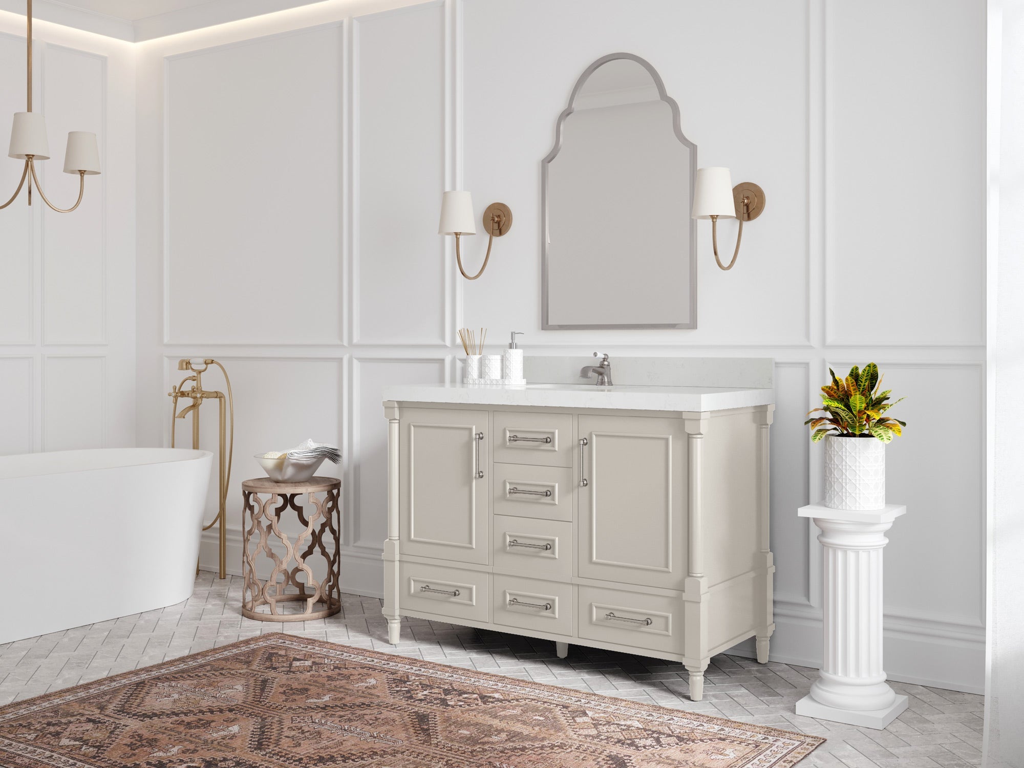 Aberdeen 48 in. W x 22 in. D Single Sink Bathroom Vanity - Willow Bath and Vanity
