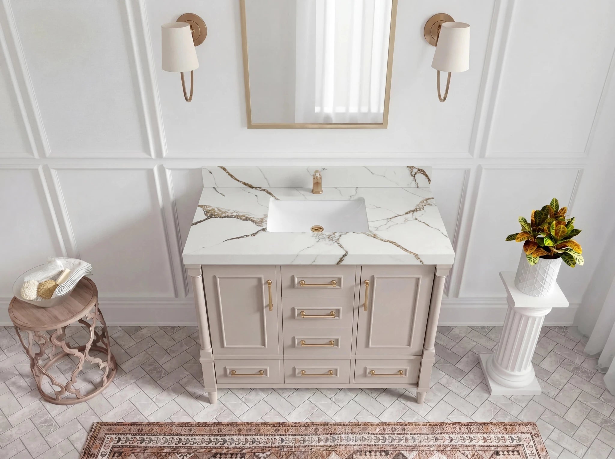 Aberdeen 48 in. W x 22 in. D Single Sink Bathroom Vanity - Willow Bath and Vanity