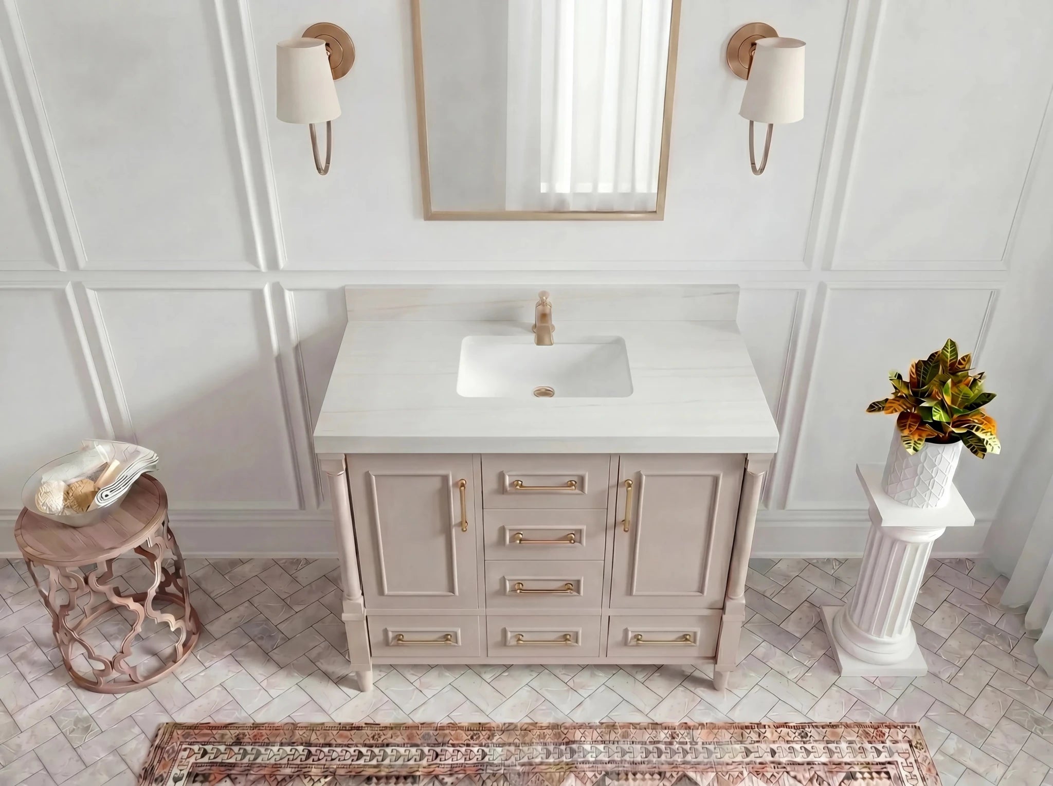 Aberdeen 48 in. W x 22 in. D Single Sink Bathroom Vanity - Willow Bath and Vanity