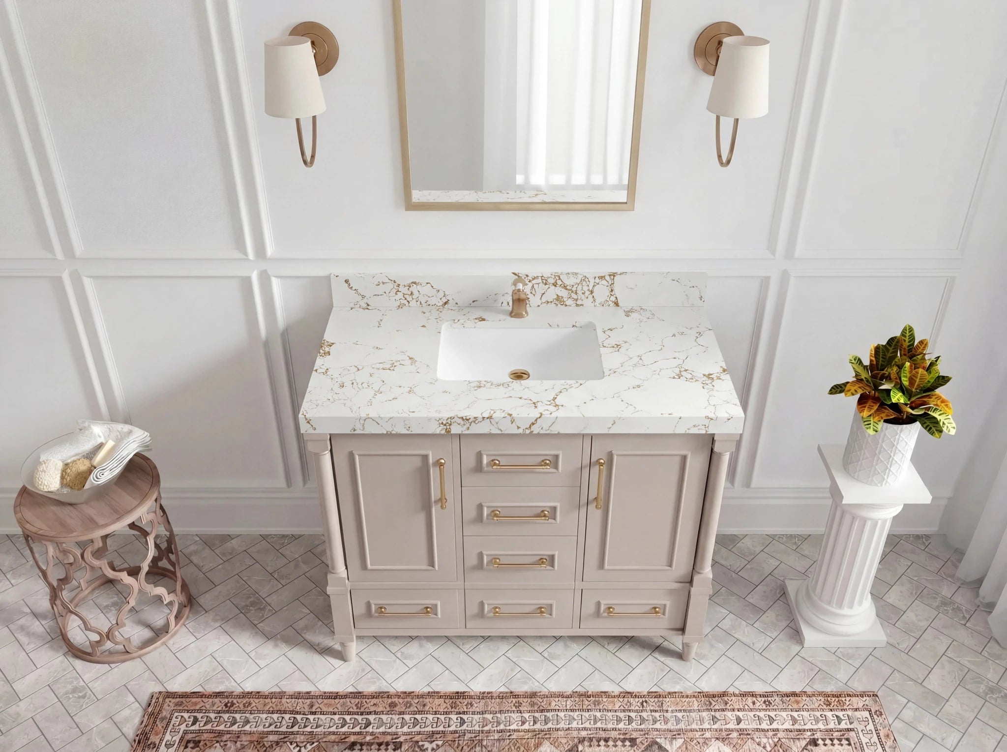 Aberdeen 48 in. W x 22 in. D Single Sink Bathroom Vanity - Willow Bath and Vanity