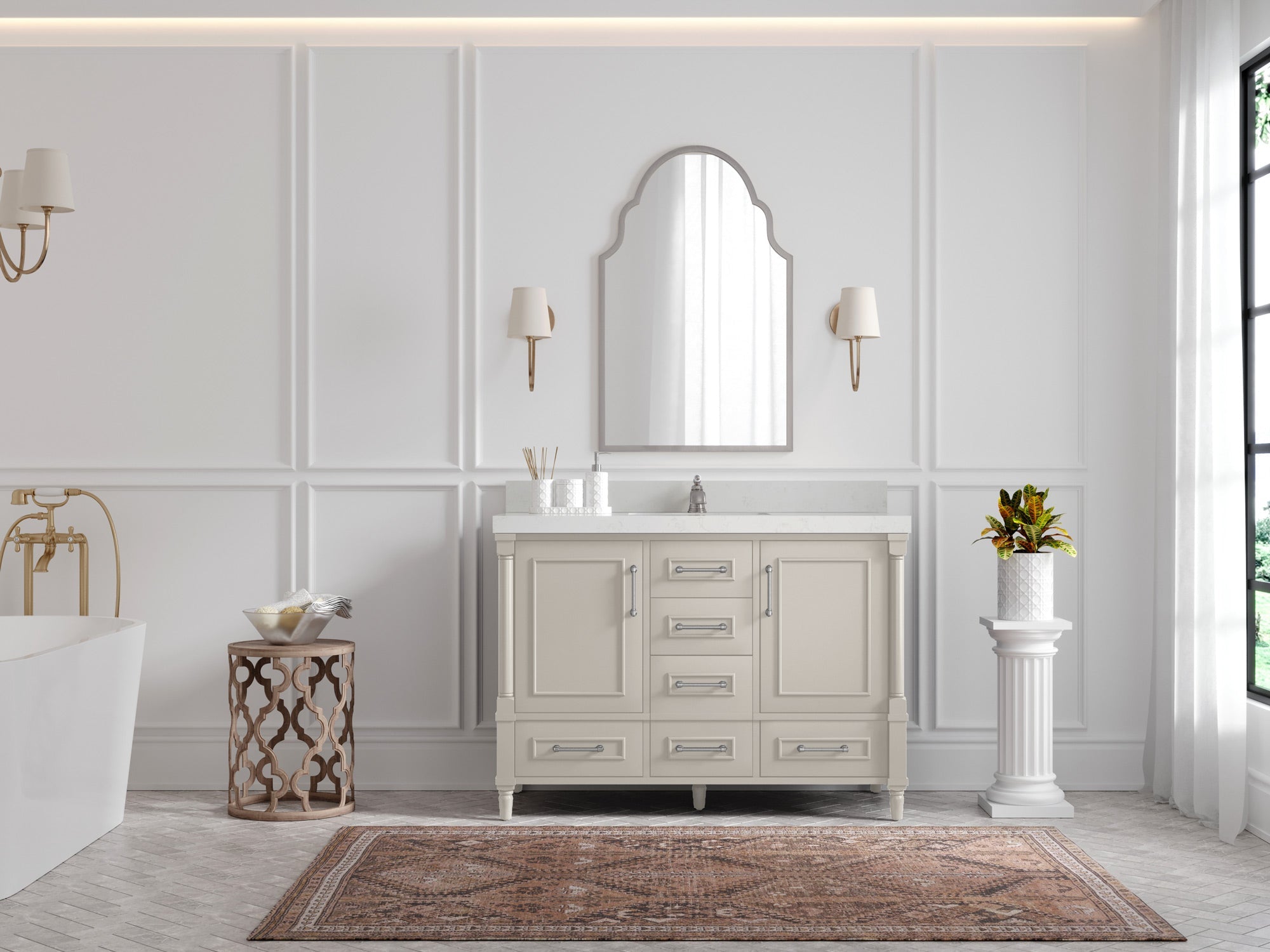 Aberdeen 48 in. W x 22 in. D Single Sink Bathroom Vanity - Willow Bath and Vanity