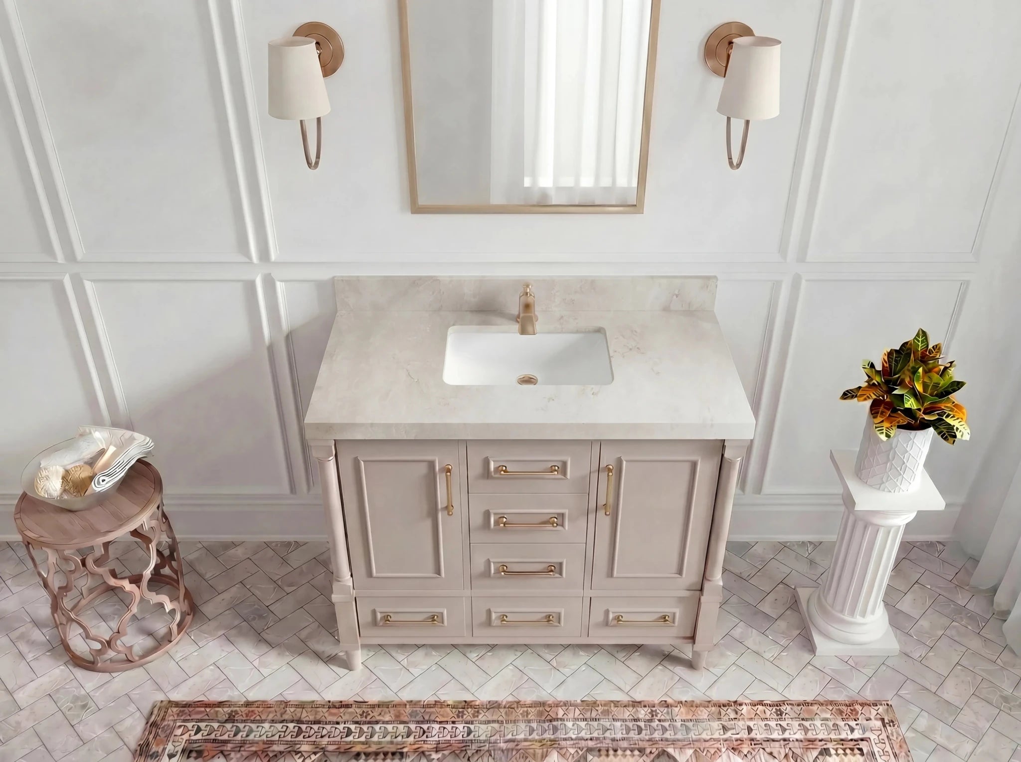 Aberdeen 48 in. W x 22 in. D Single Sink Bathroom Vanity - Willow Bath and Vanity