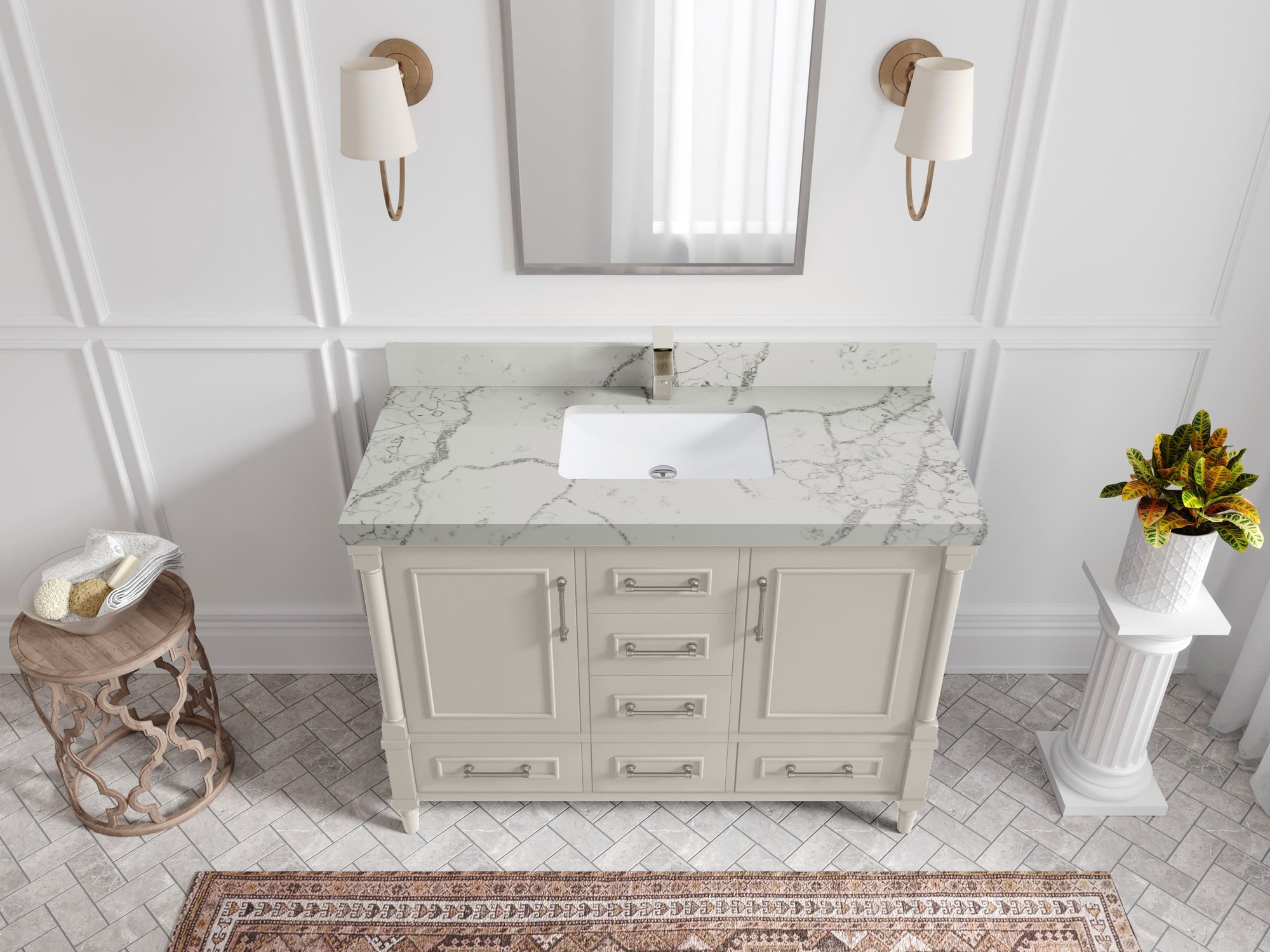 Aberdeen 48 in. W x 22 in. D Single Sink Bathroom Vanity - Willow Bath and Vanity
