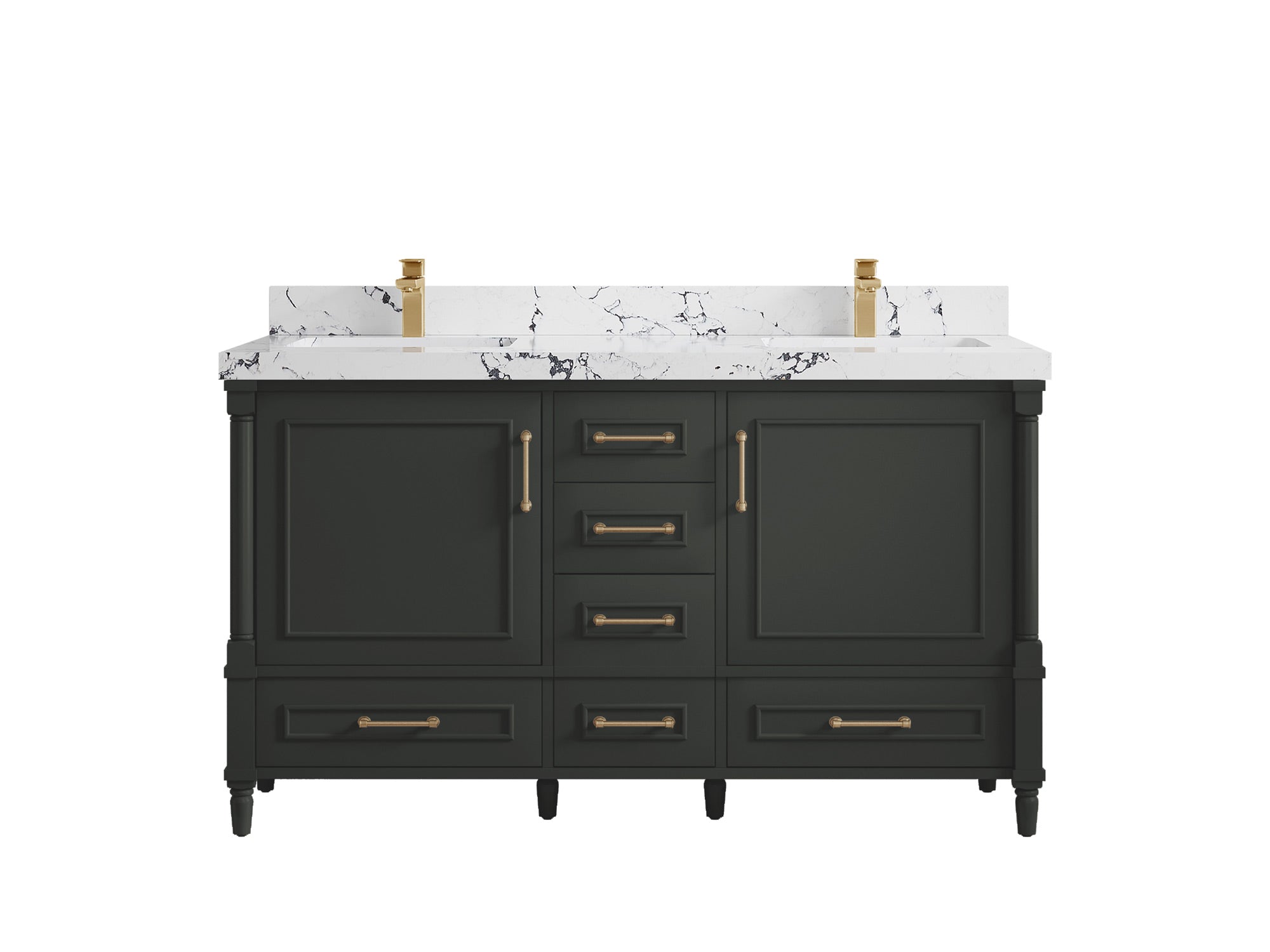 Aberdeen 60 in. W x 22 in. D Double Sink Bathroom Vanity - Willow Bath and Vanity