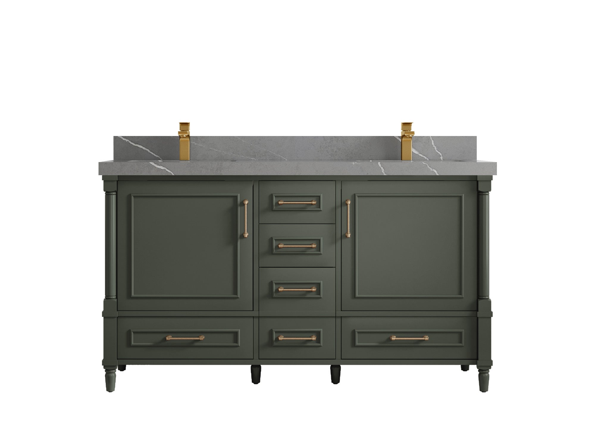 Aberdeen 60 in. W x 22 in. D Double Sink Bathroom Vanity - Willow Bath and Vanity