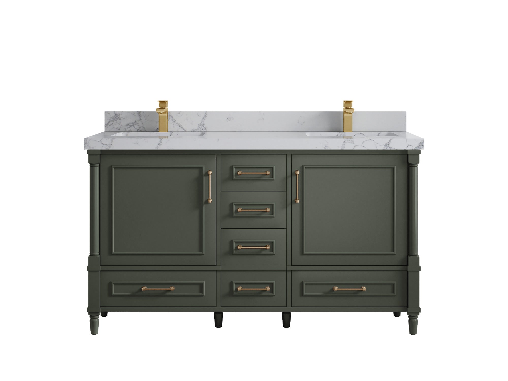 Aberdeen 60 in. W x 22 in. D Double Sink Bathroom Vanity - Willow Bath and Vanity