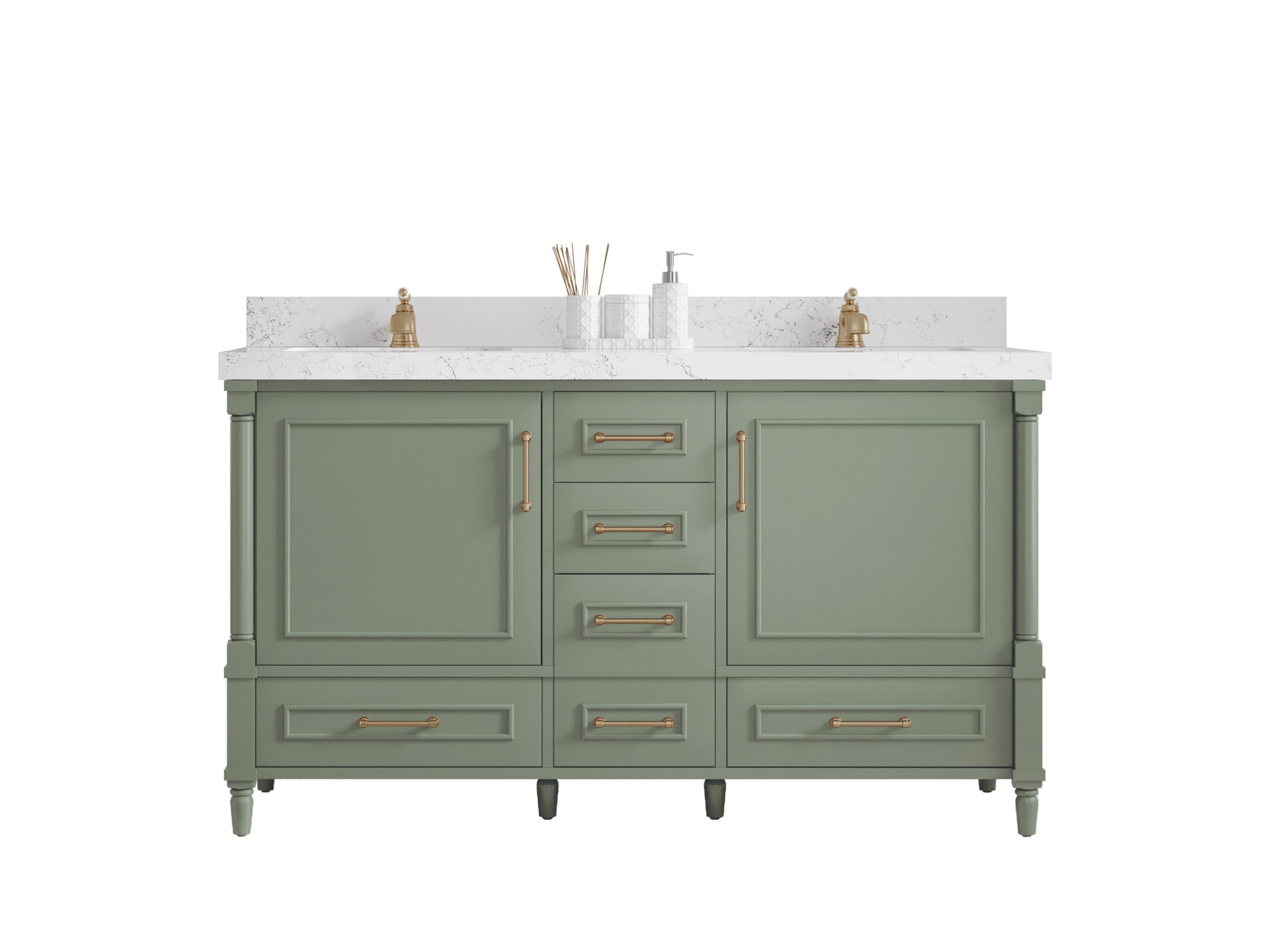Aberdeen 60 in. W x 22 in. D Double Sink Bathroom Vanity - Willow Bath and Vanity