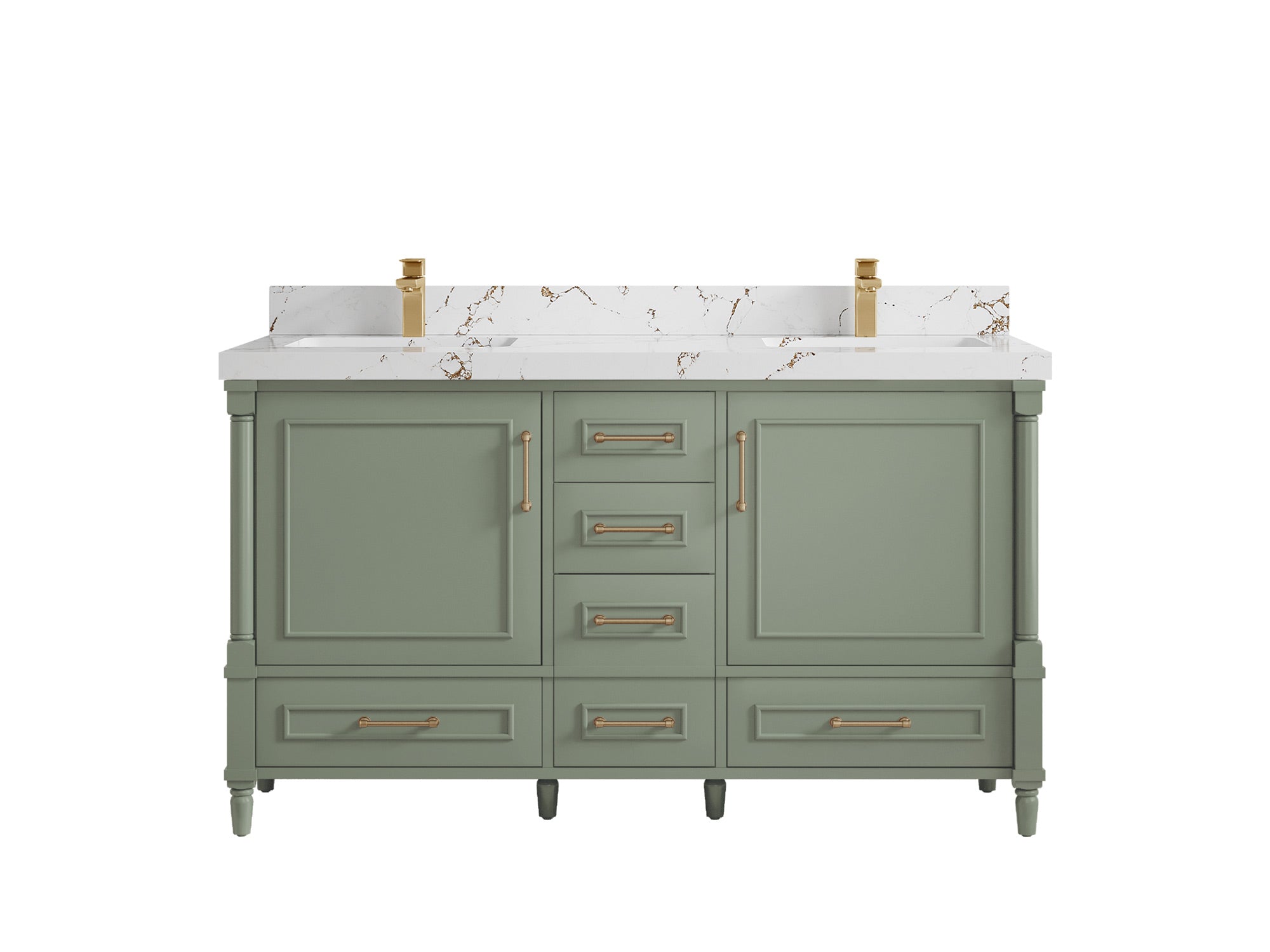 Aberdeen 60 in. W x 22 in. D Double Sink Bathroom Vanity - Willow Bath and Vanity