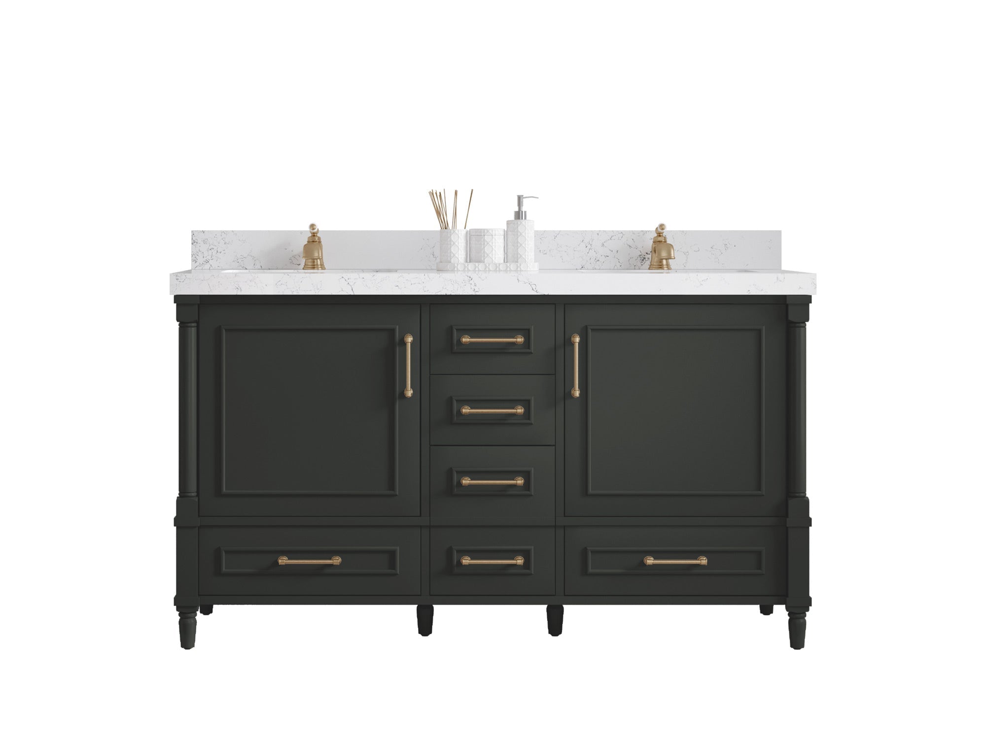 Aberdeen 60 in. W x 22 in. D Double Sink Bathroom Vanity - Willow Bath and Vanity