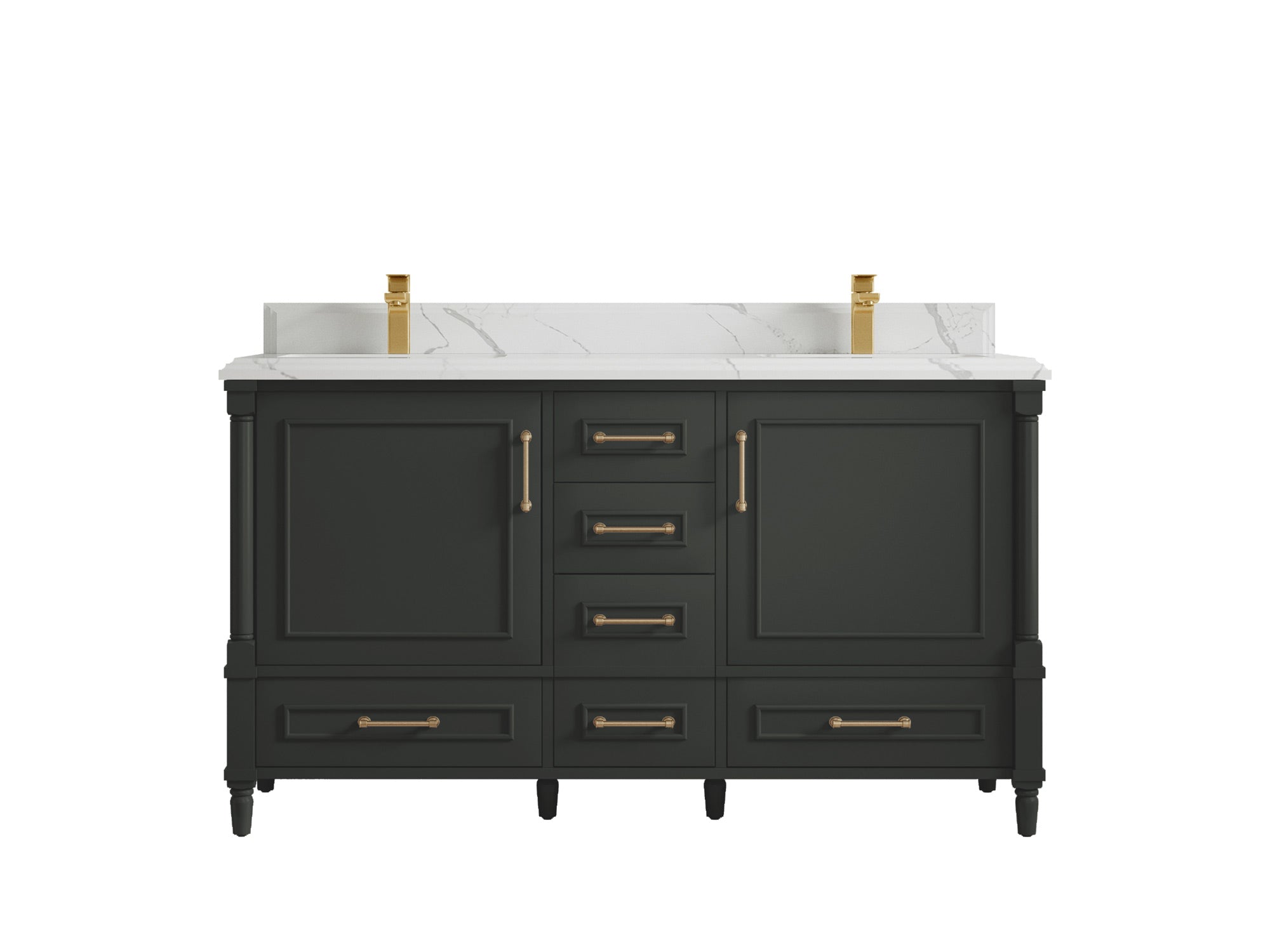 Aberdeen 60 in. W x 22 in. D Double Sink Bathroom Vanity - Willow Bath and Vanity