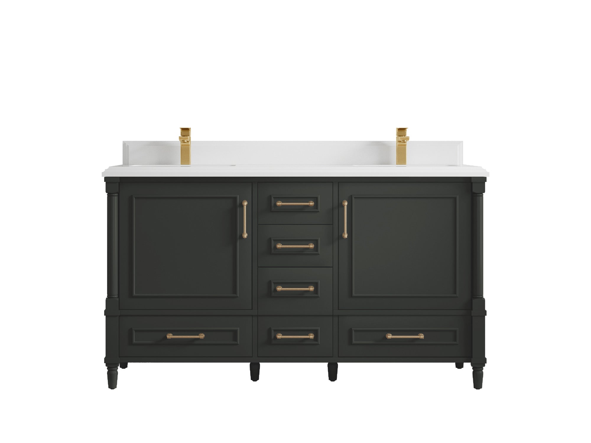Aberdeen 60 in. W x 22 in. D Double Sink Bathroom Vanity - Willow Bath and Vanity