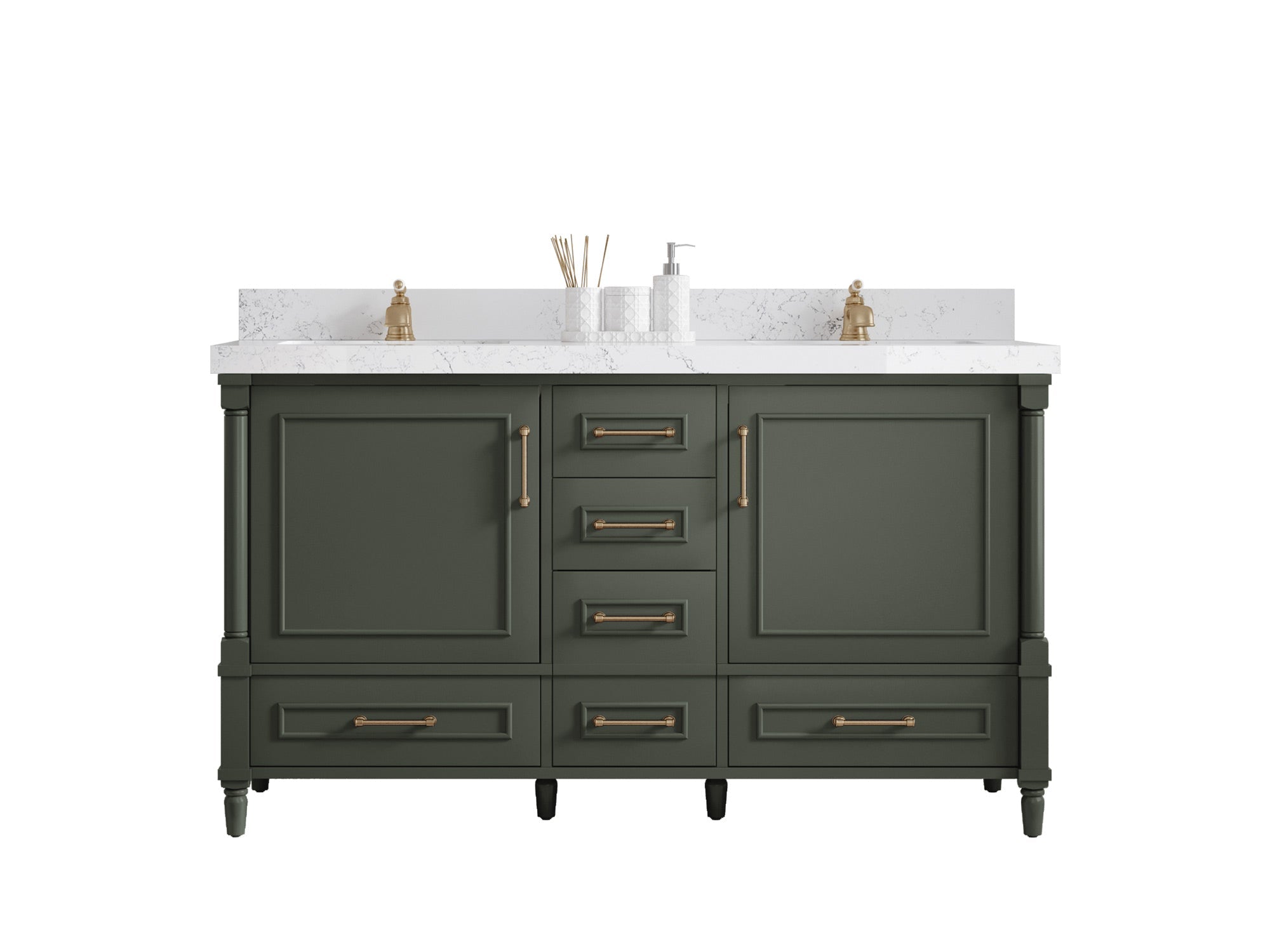 Aberdeen 60 in. W x 22 in. D Double Sink Bathroom Vanity - Willow Bath and Vanity