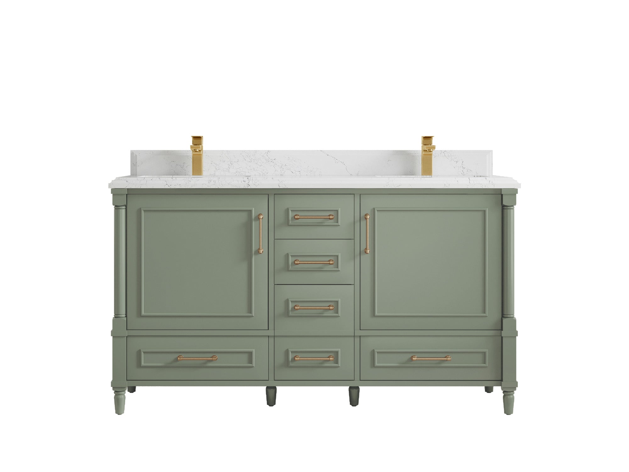 Aberdeen 60 in. W x 22 in. D Double Sink Bathroom Vanity - Willow Bath and Vanity