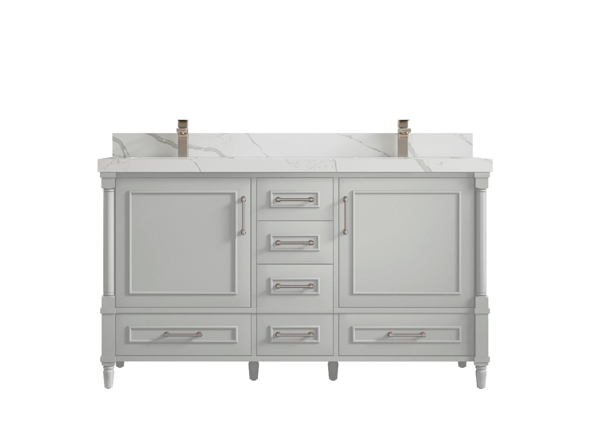 Aberdeen 60 in. W x 22 in. D Double Sink Bathroom Vanity - Willow Bath and Vanity