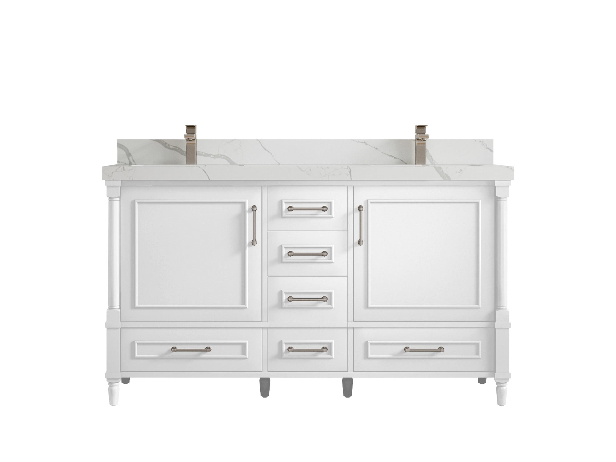Aberdeen 60 in. W x 22 in. D Double Sink Bathroom Vanity - Willow Bath and Vanity