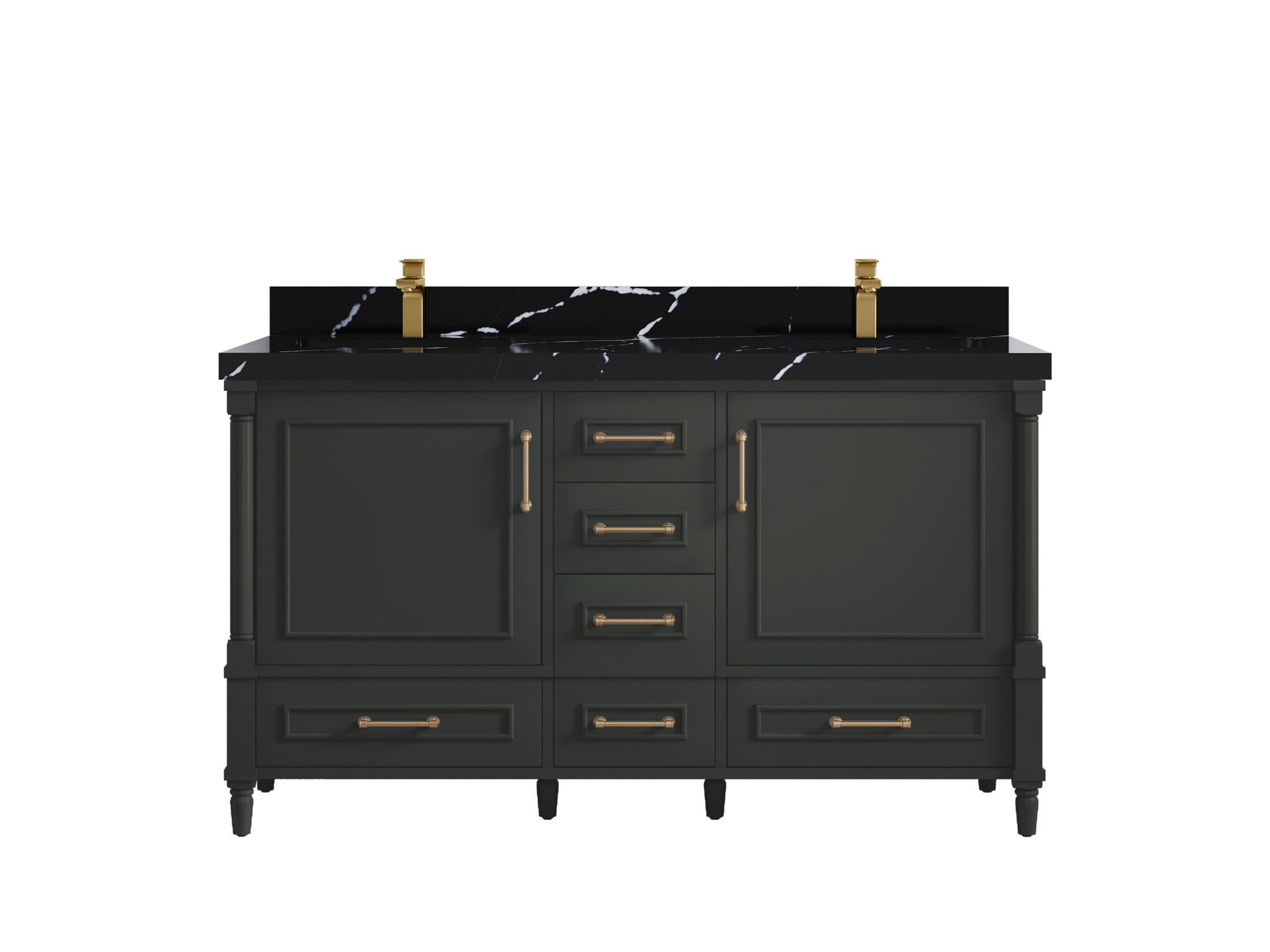 Aberdeen 60 in. W x 22 in. D Double Sink Bathroom Vanity - Willow Bath and Vanity