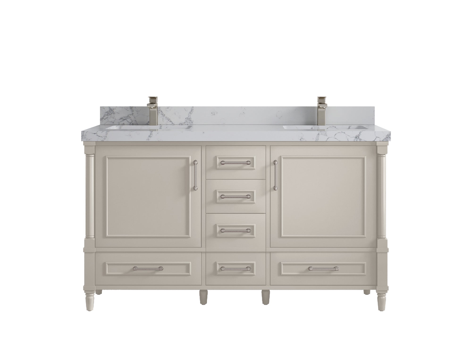 Aberdeen 60 in. W x 22 in. D Double Sink Bathroom Vanity - Willow Bath and Vanity