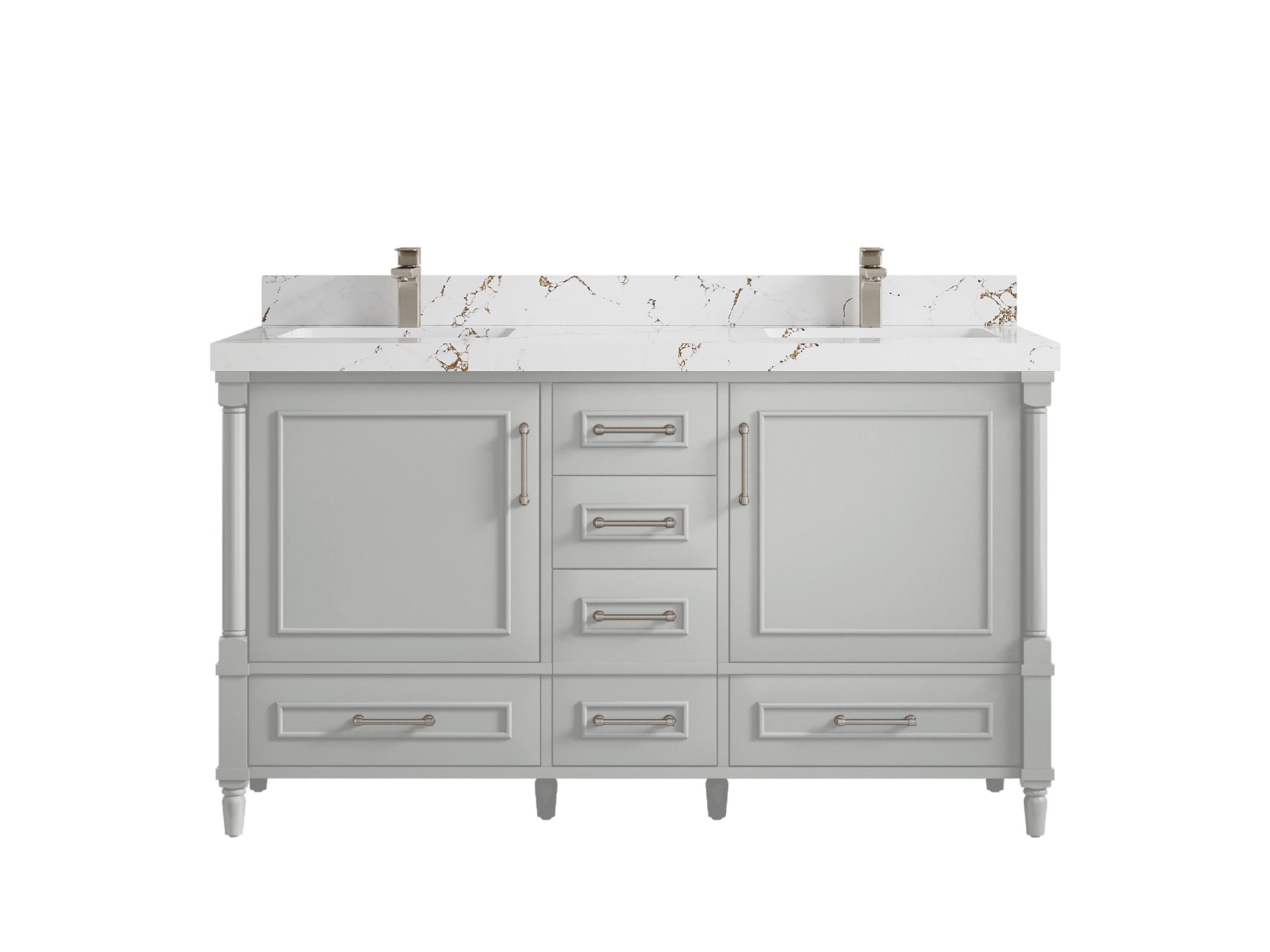 Aberdeen 60 in. W x 22 in. D Double Sink Bathroom Vanity - Willow Bath and Vanity