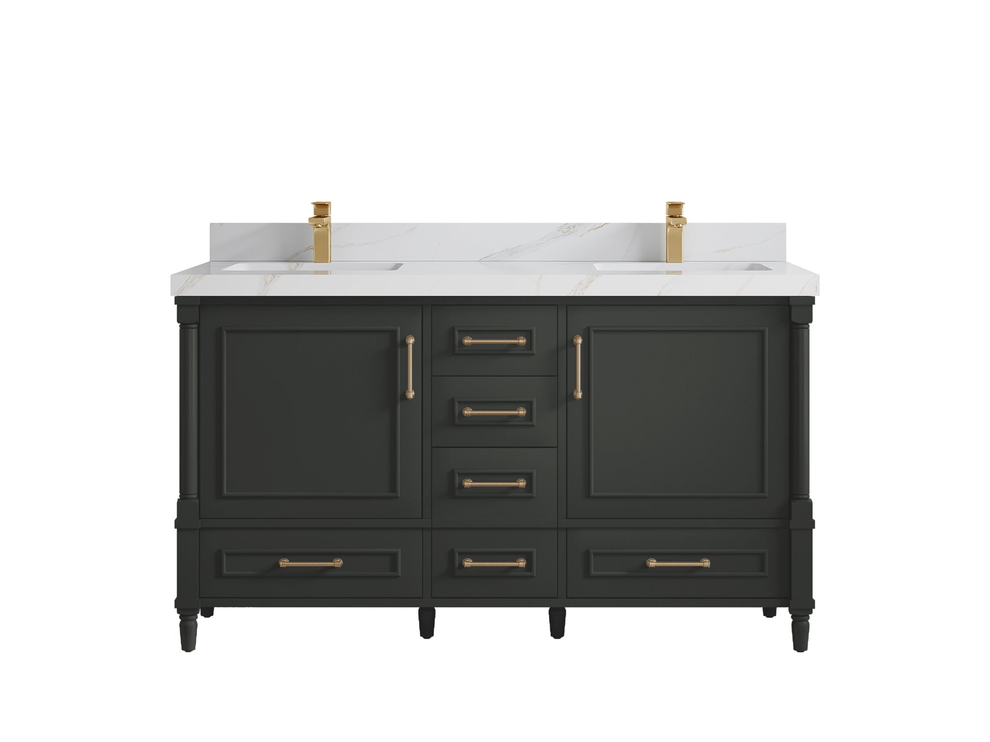 Aberdeen 60 in. W x 22 in. D Double Sink Bathroom Vanity - Willow Bath and Vanity