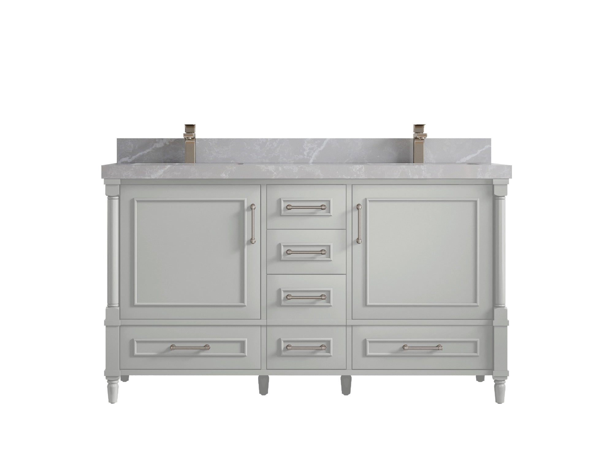 Aberdeen 60 in. W x 22 in. D Double Sink Bathroom Vanity - Willow Bath and Vanity