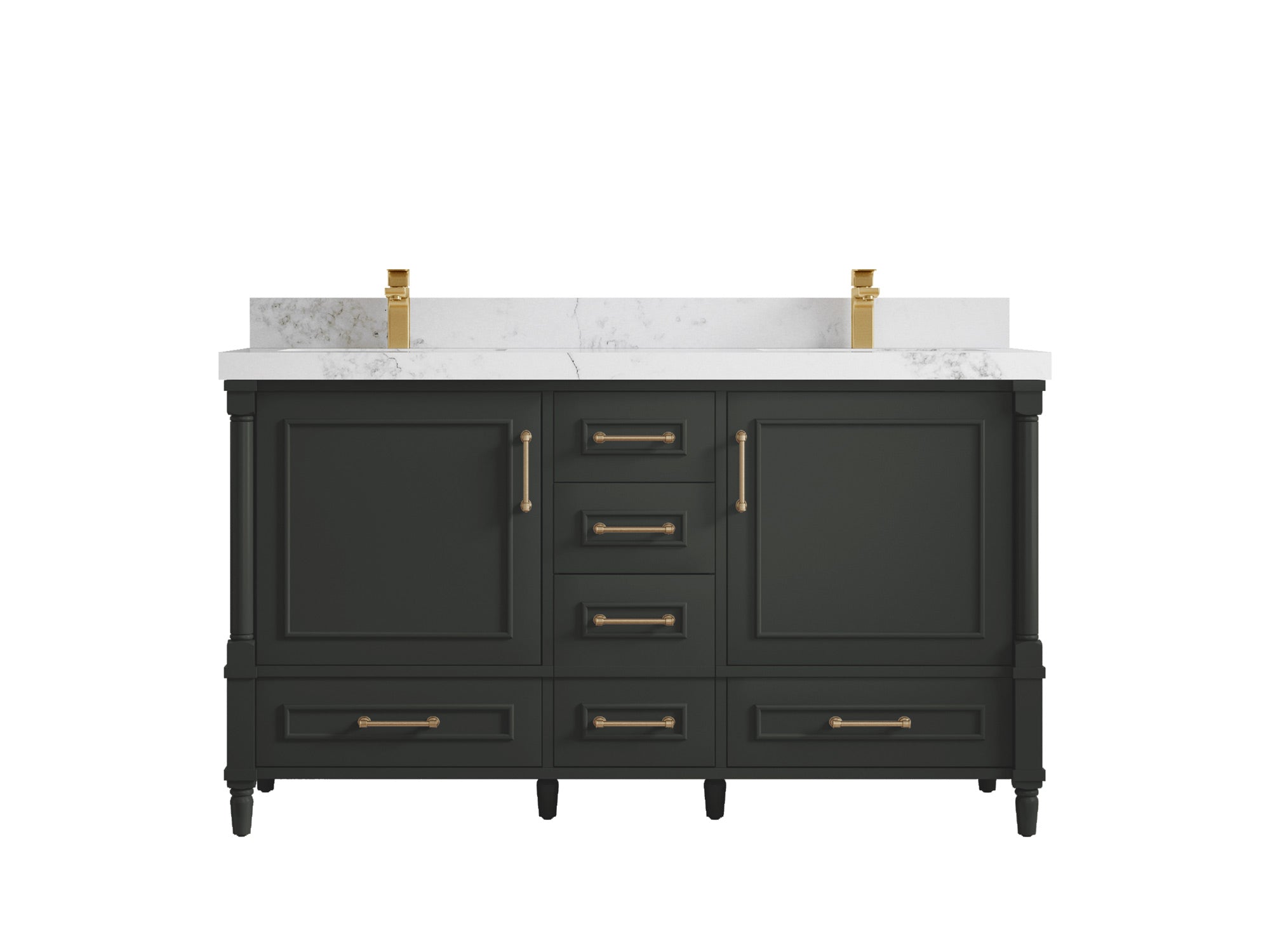Aberdeen 60 in. W x 22 in. D Double Sink Bathroom Vanity - Willow Bath and Vanity