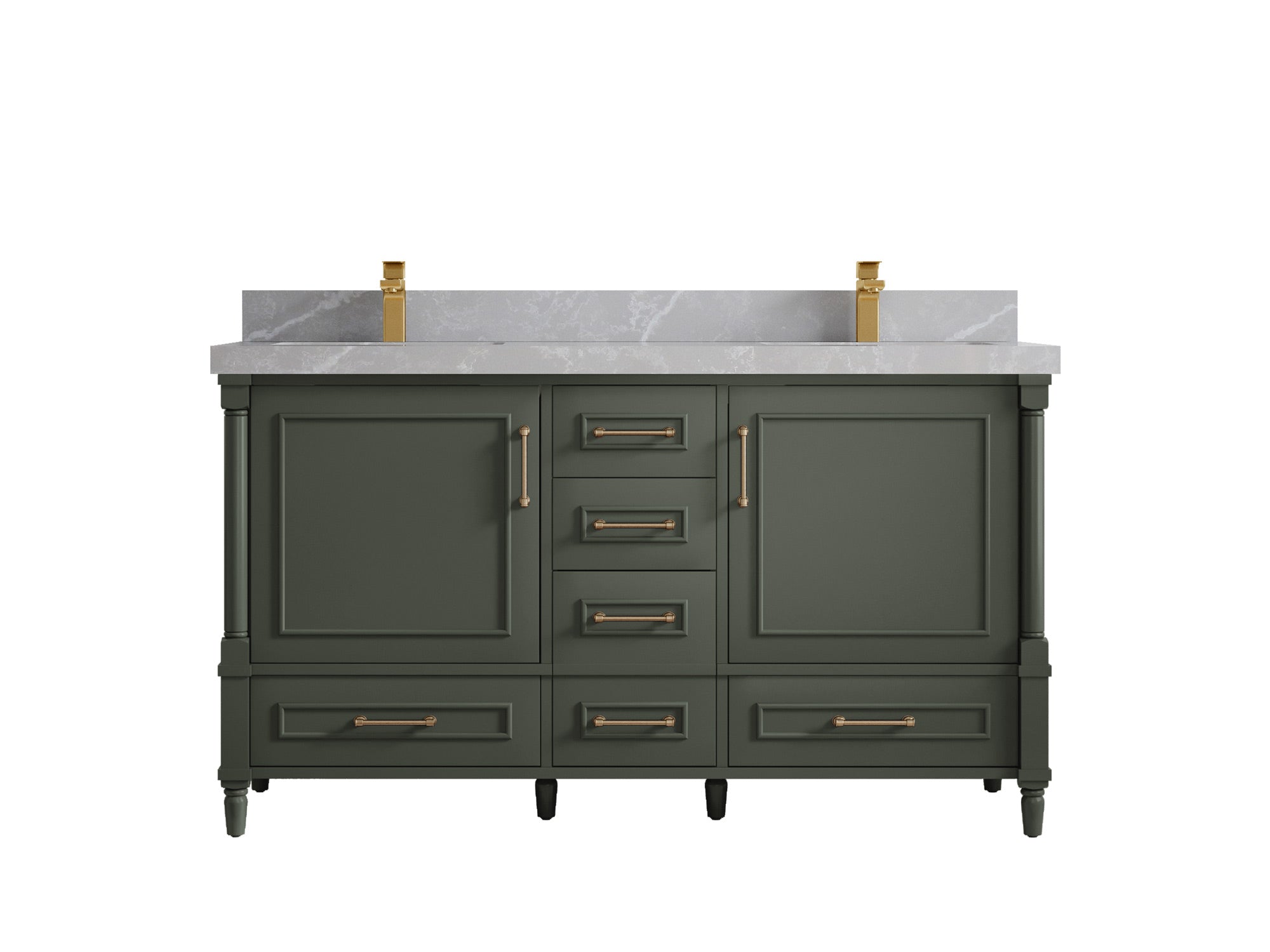 Aberdeen 60 in. W x 22 in. D Double Sink Bathroom Vanity - Willow Bath and Vanity