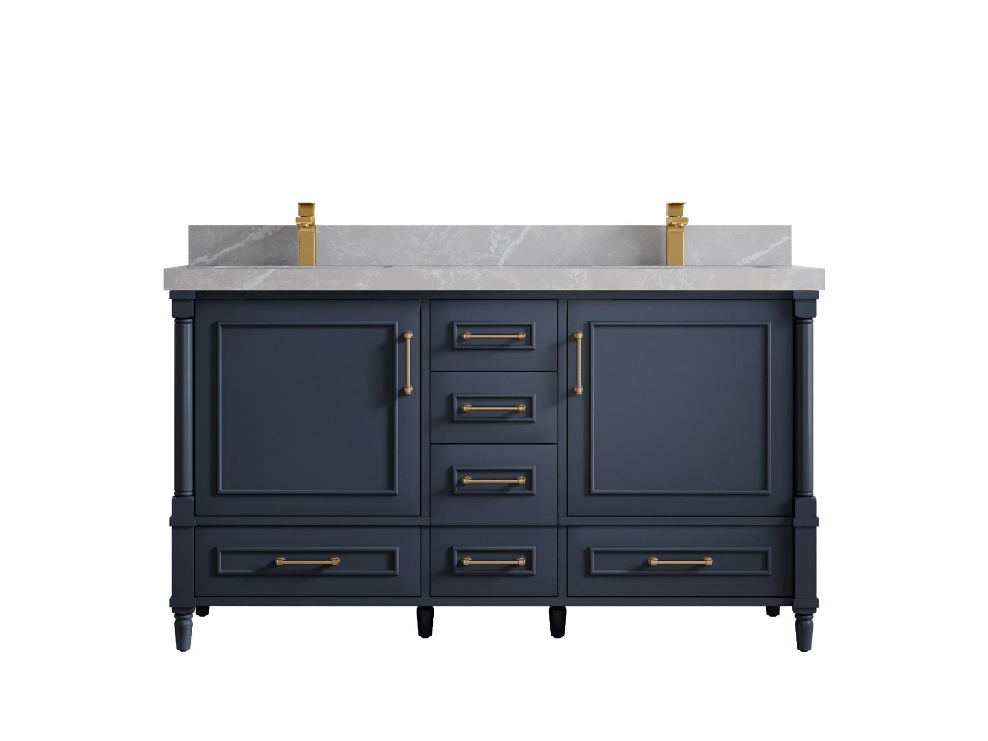 Aberdeen 60 in. W x 22 in. D Double Sink Bathroom Vanity - Willow Bath and Vanity