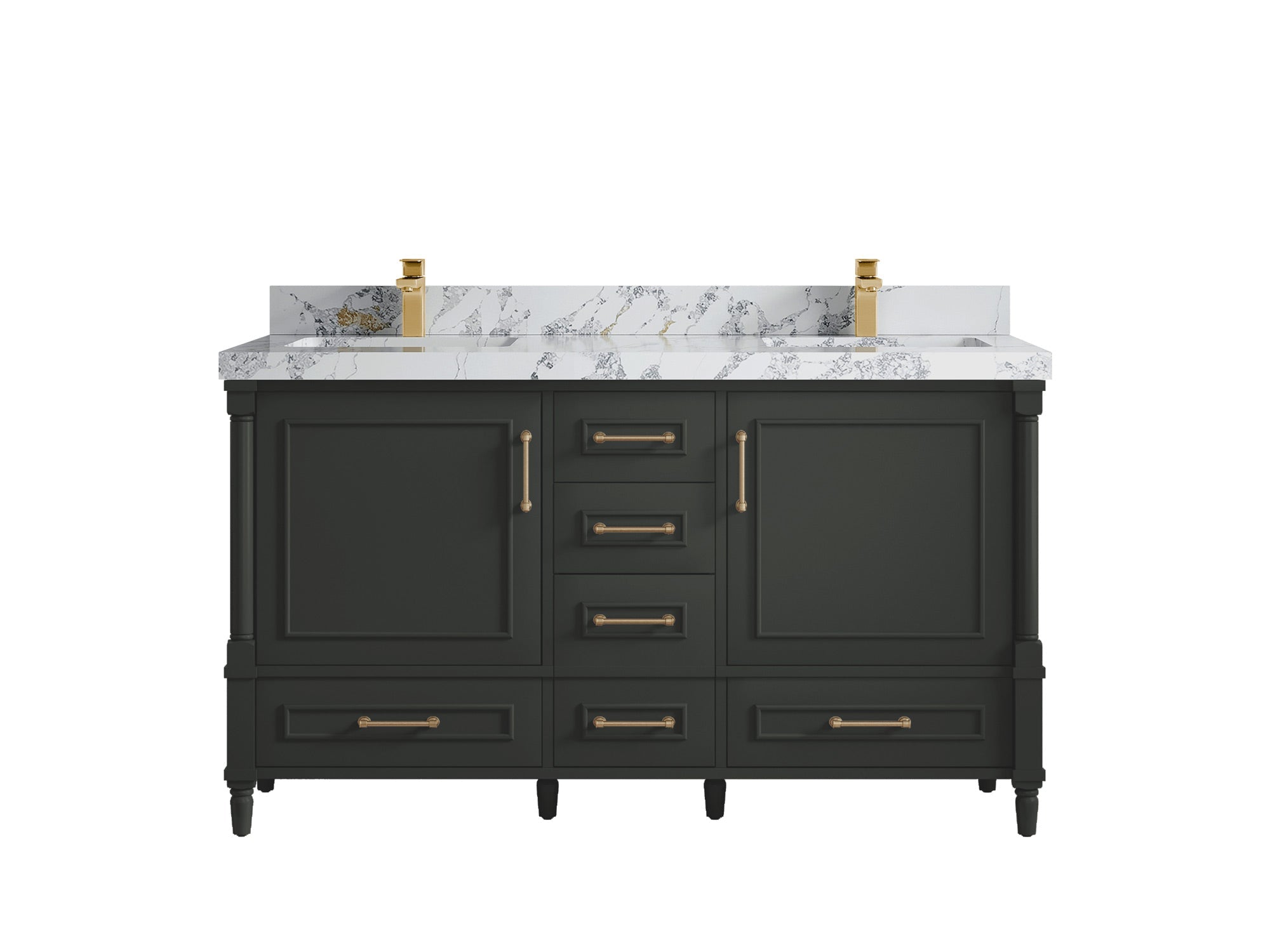 Aberdeen 60 in. W x 22 in. D Double Sink Bathroom Vanity - Willow Bath and Vanity