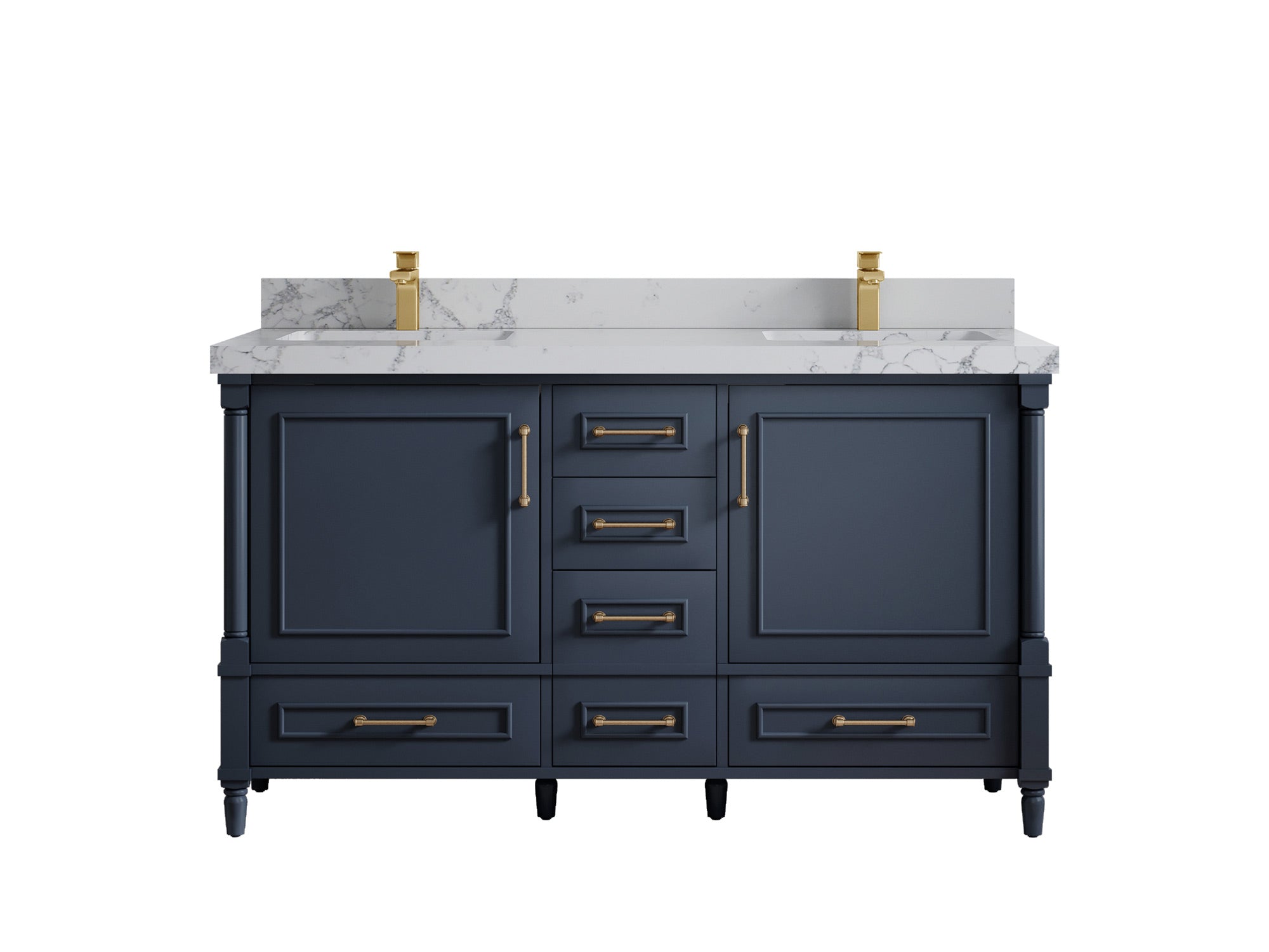 Aberdeen 60 in. W x 22 in. D Double Sink Bathroom Vanity - Willow Bath and Vanity