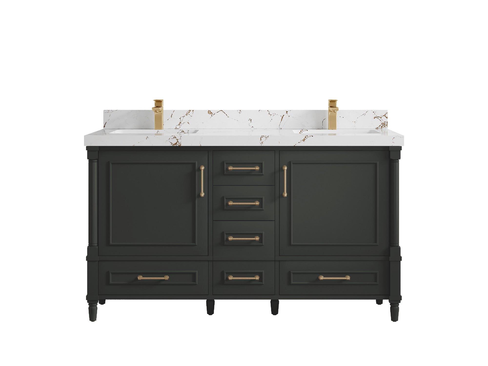 Aberdeen 60 in. W x 22 in. D Double Sink Bathroom Vanity - Willow Bath and Vanity