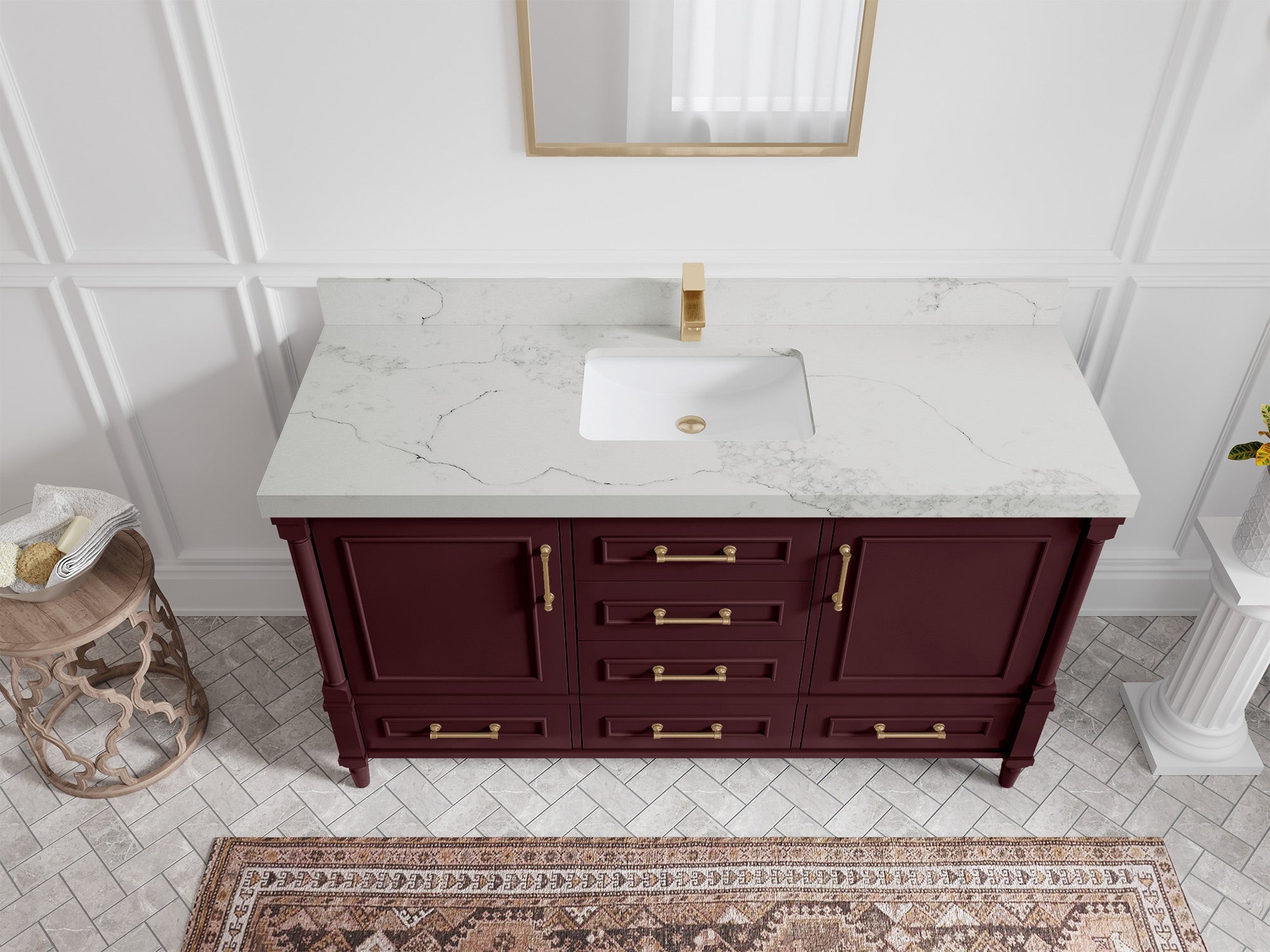 Aberdeen 60 in. W x 22 in. D Single Sink Bathroom Vanity - Willow Bath and Vanity