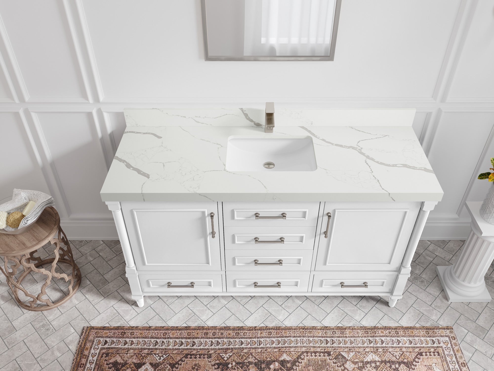 Aberdeen 60 in. W x 22 in. D Single Sink Bathroom Vanity - Willow Bath and Vanity