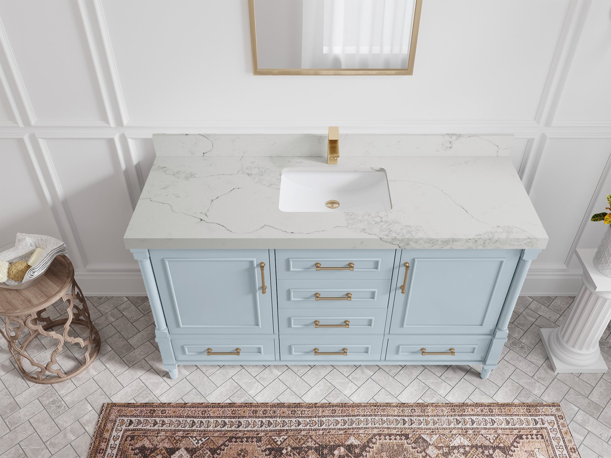 Aberdeen 60 in. W x 22 in. D Single Sink Bathroom Vanity - Willow Bath and Vanity