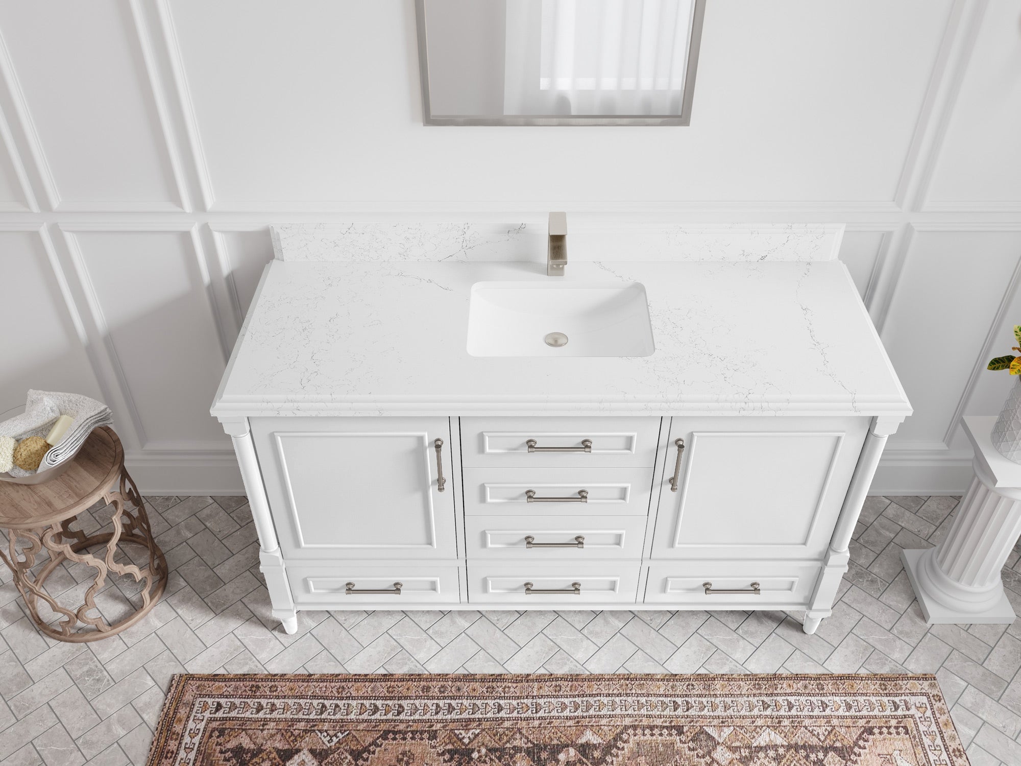 Aberdeen 60 in. W x 22 in. D Single Sink Bathroom Vanity - Willow Bath and Vanity