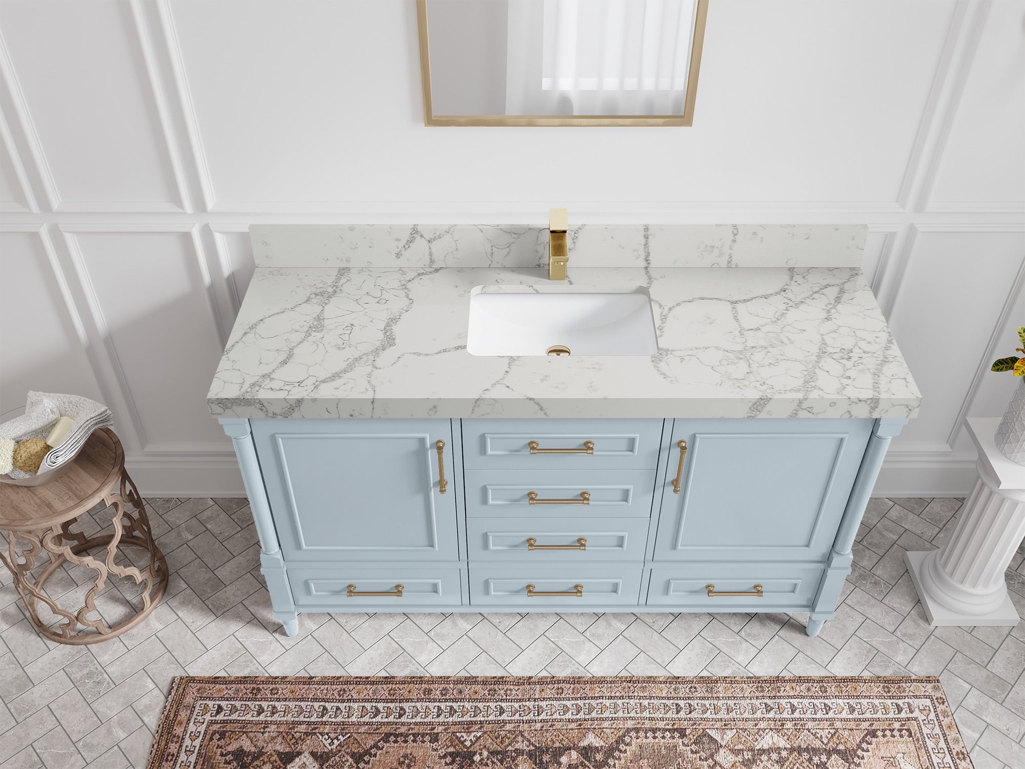 Aberdeen 60 in. W x 22 in. D Single Sink Bathroom Vanity - Willow Bath and Vanity