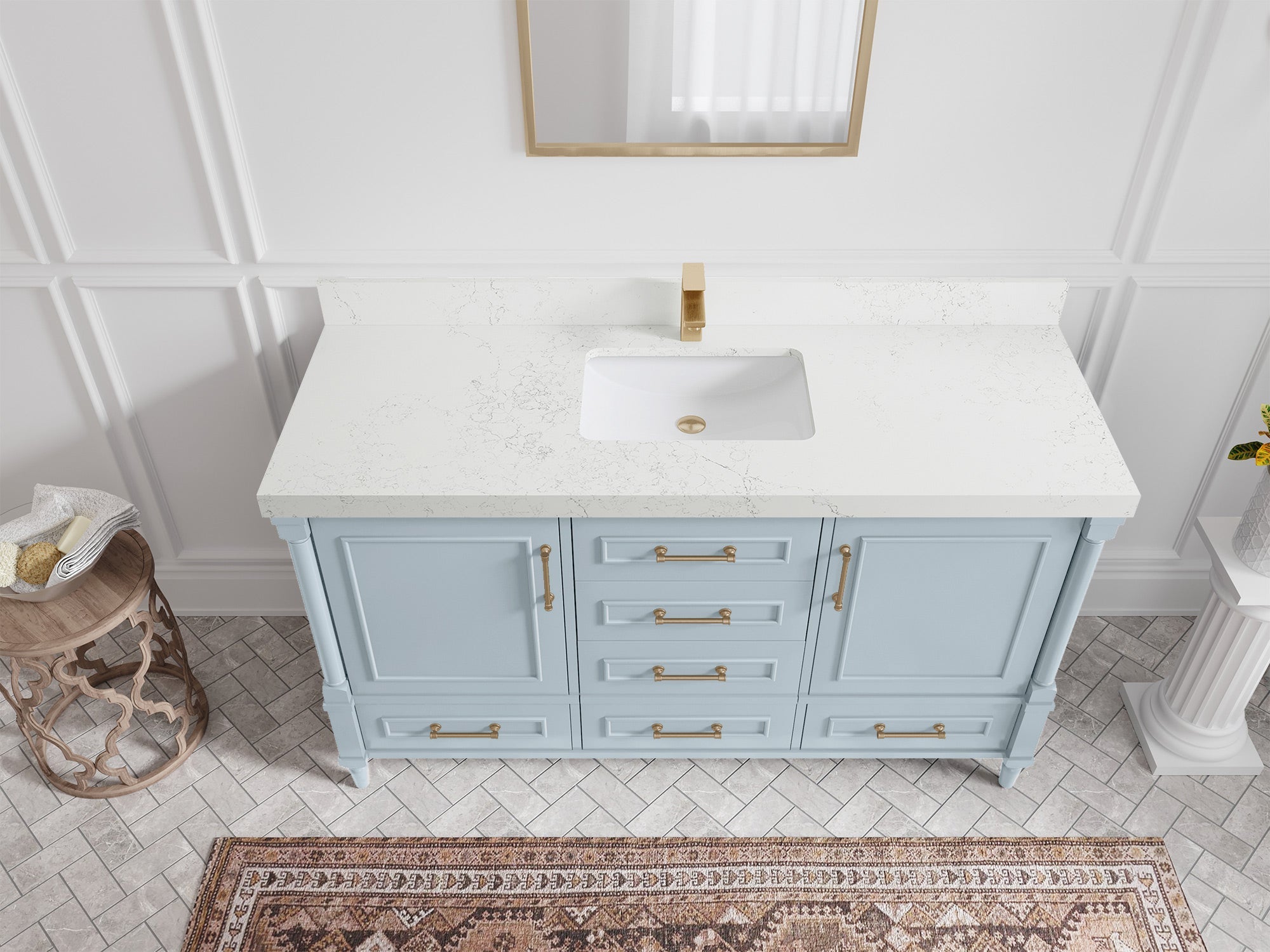 Aberdeen 60 in. W x 22 in. D Single Sink Bathroom Vanity - Willow Bath and Vanity