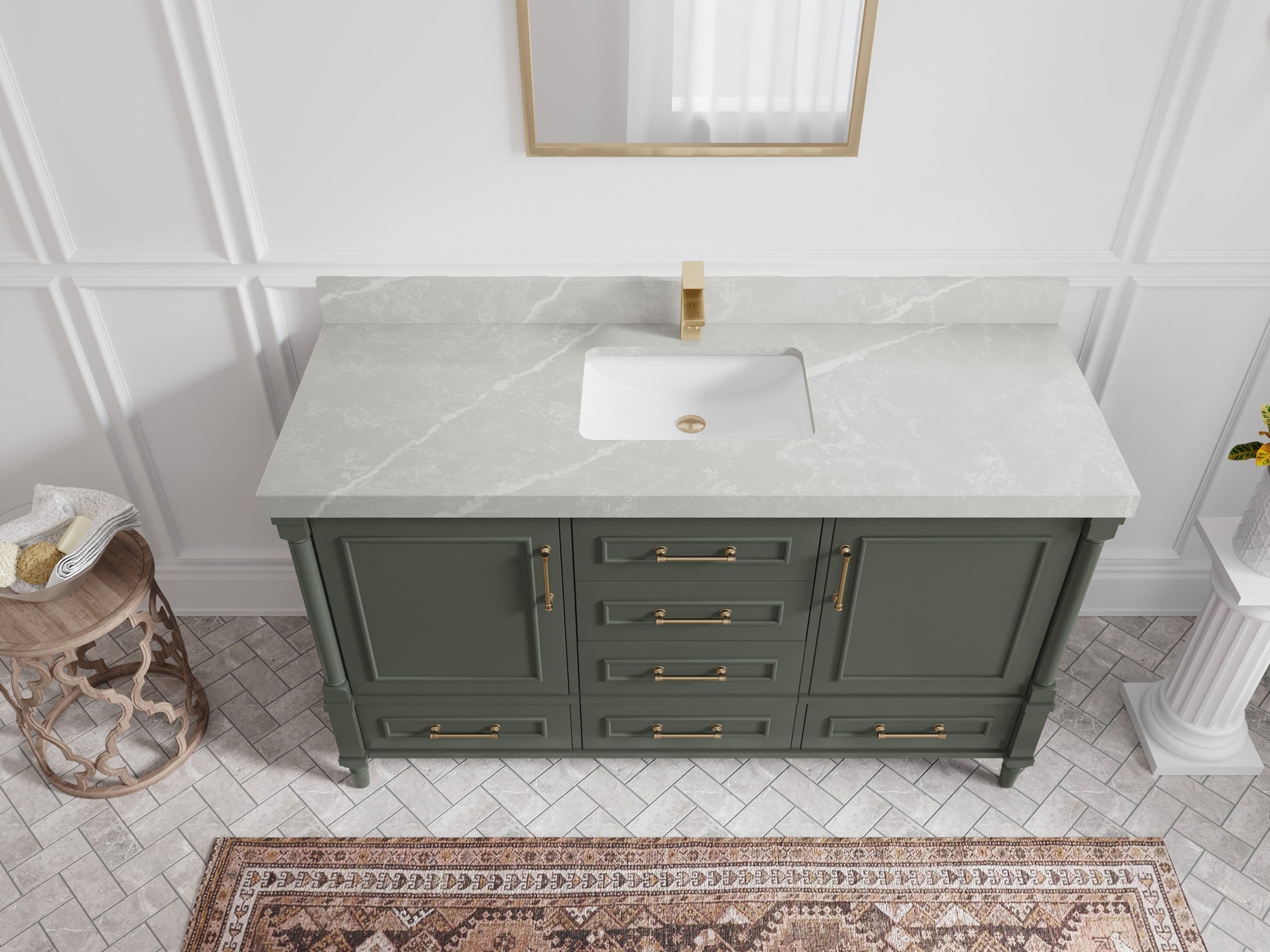 Aberdeen 60 in. W x 22 in. D Single Sink Bathroom Vanity - Willow Bath and Vanity