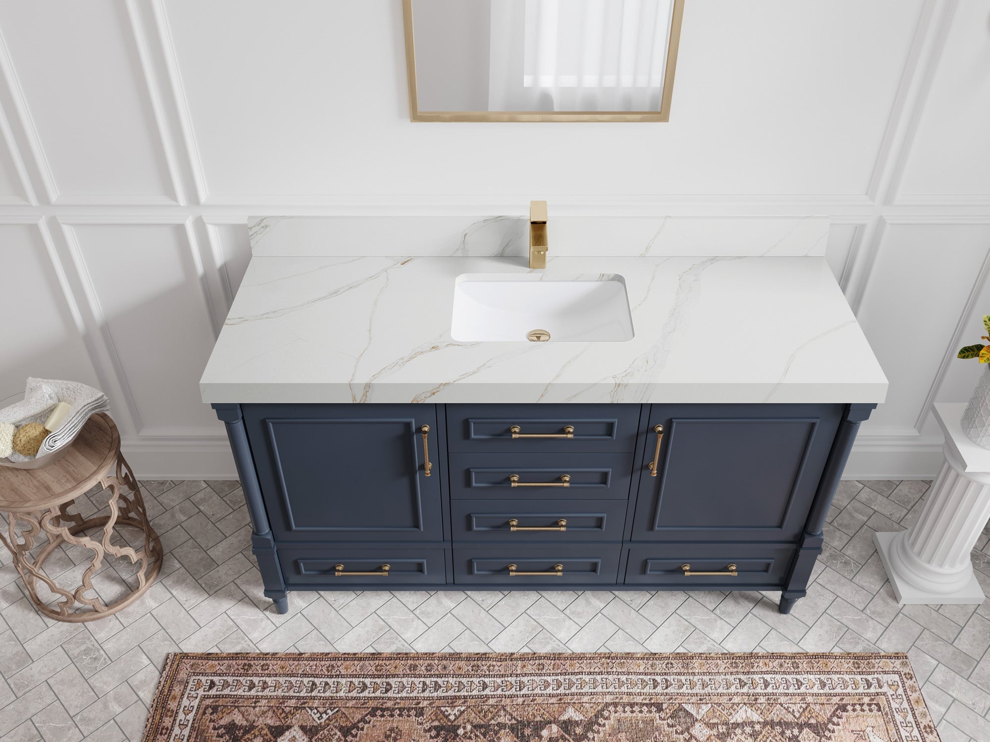 Aberdeen 60 in. W x 22 in. D Single Sink Bathroom Vanity - Willow Bath and Vanity