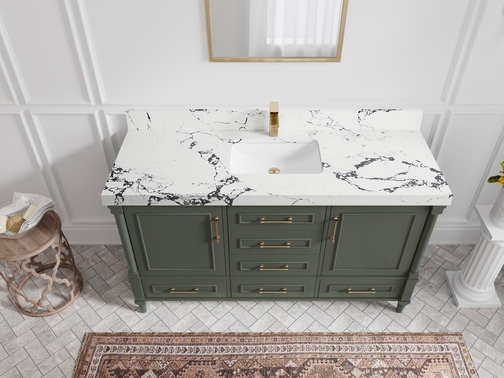 Aberdeen 60 in. W x 22 in. D Single Sink Bathroom Vanity - Willow Bath and Vanity