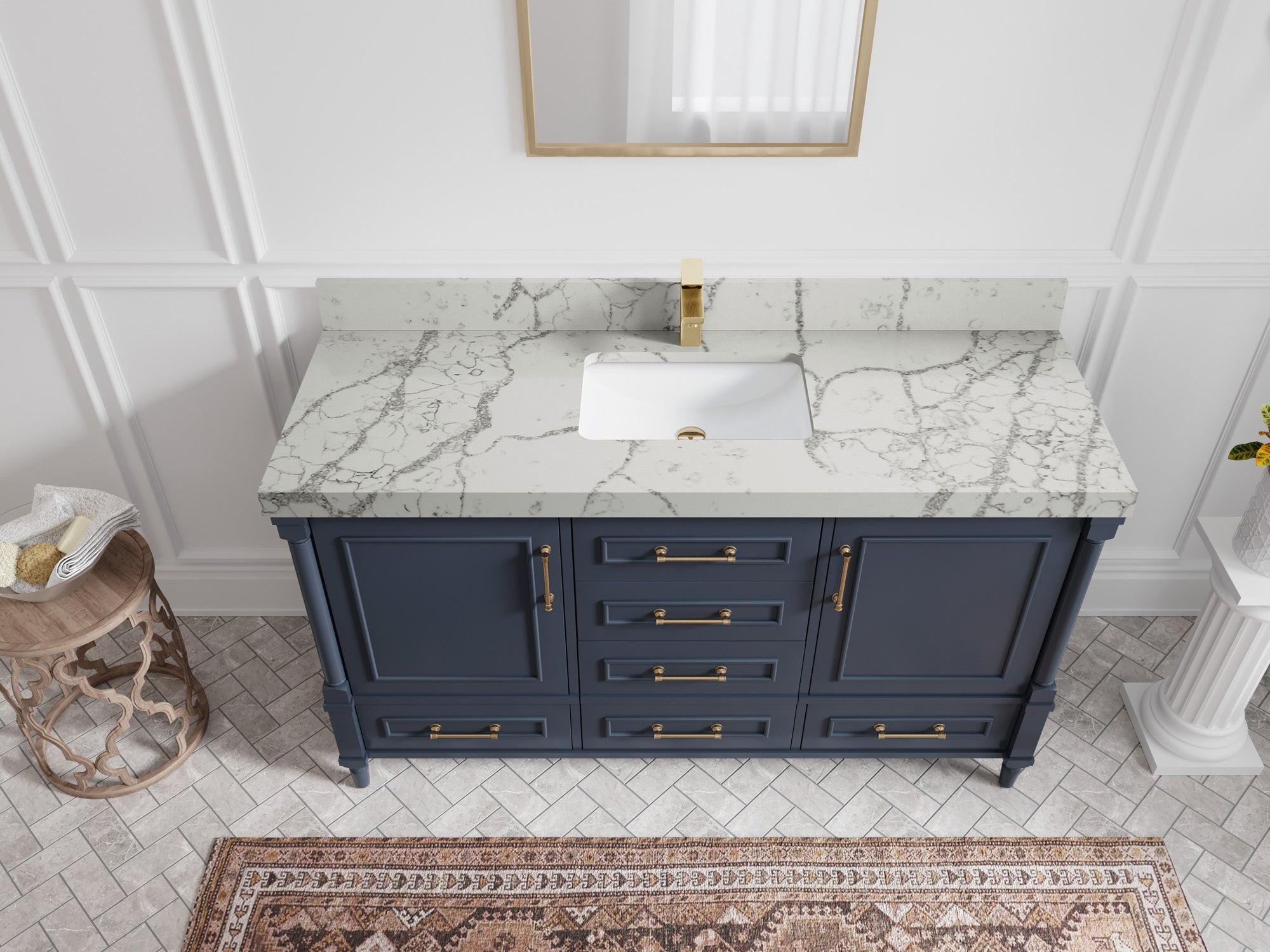 Aberdeen 60 in. W x 22 in. D Single Sink Bathroom Vanity - Willow Bath and Vanity