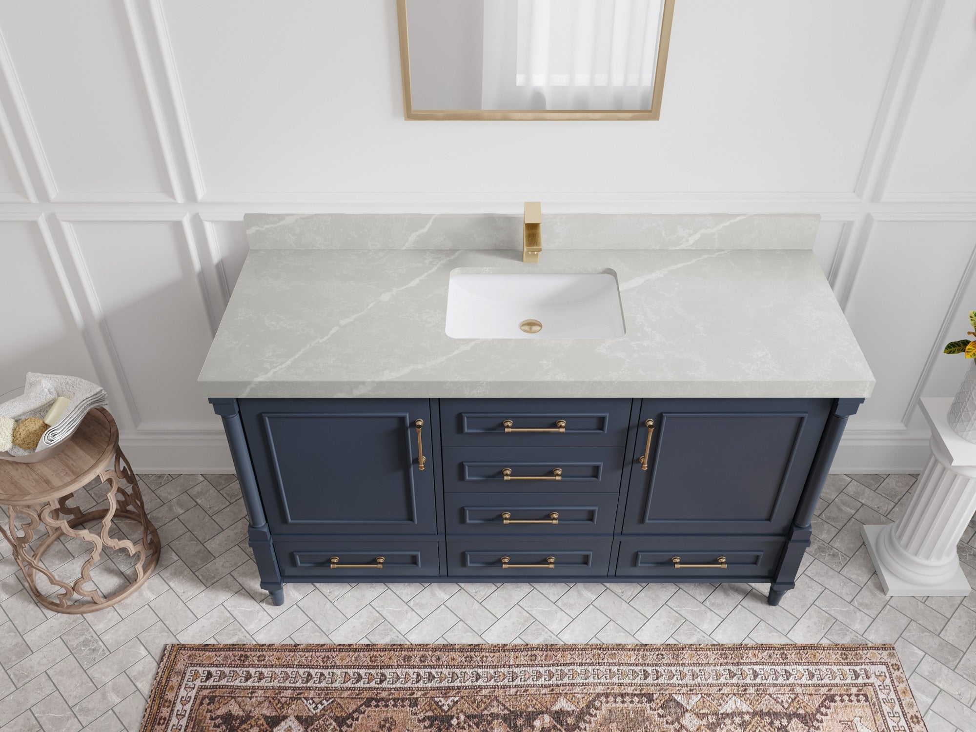 Aberdeen 60 in. W x 22 in. D Single Sink Bathroom Vanity - Willow Bath and Vanity
