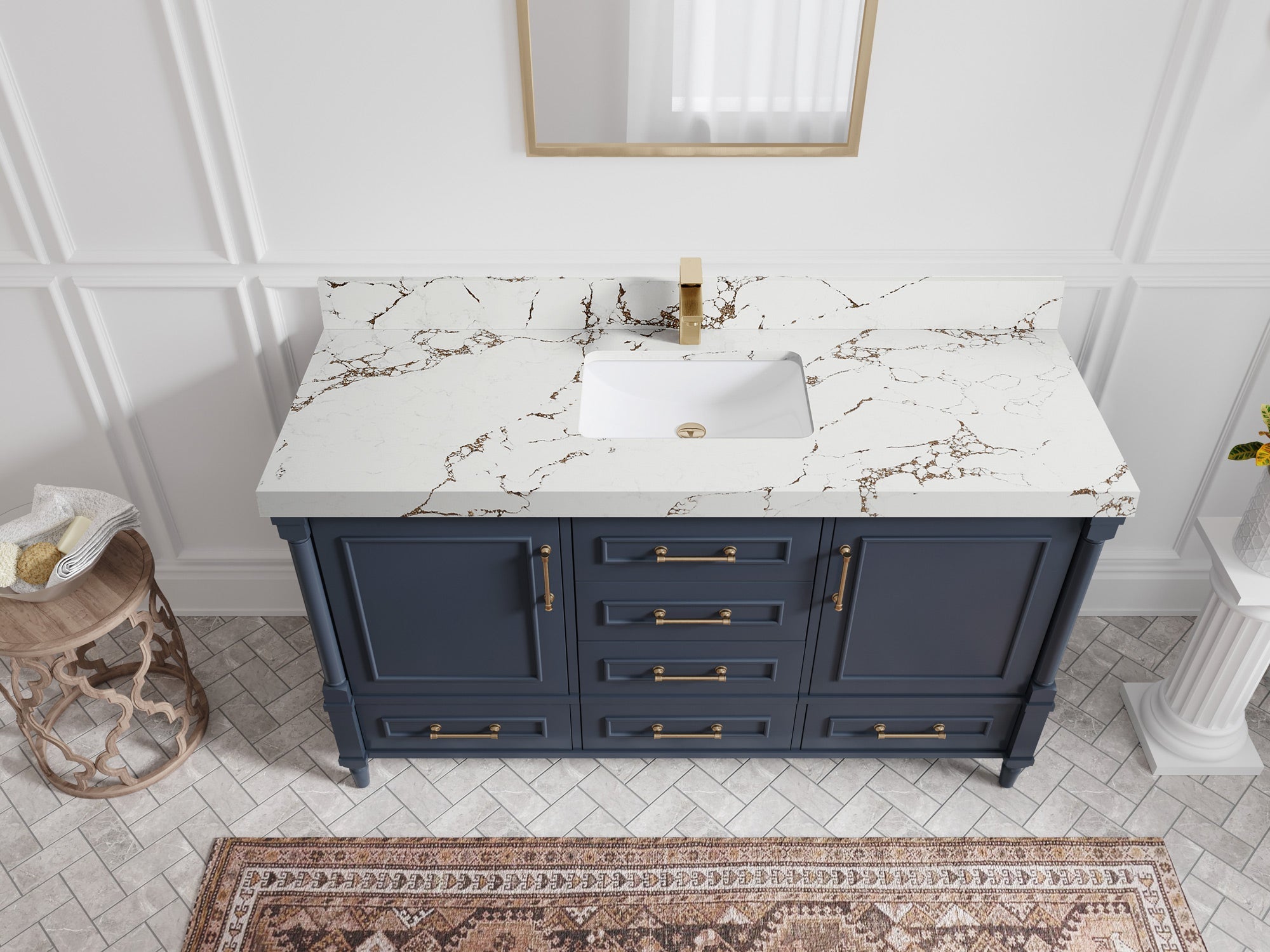 Aberdeen 60 in. W x 22 in. D Single Sink Bathroom Vanity - Willow Bath and Vanity