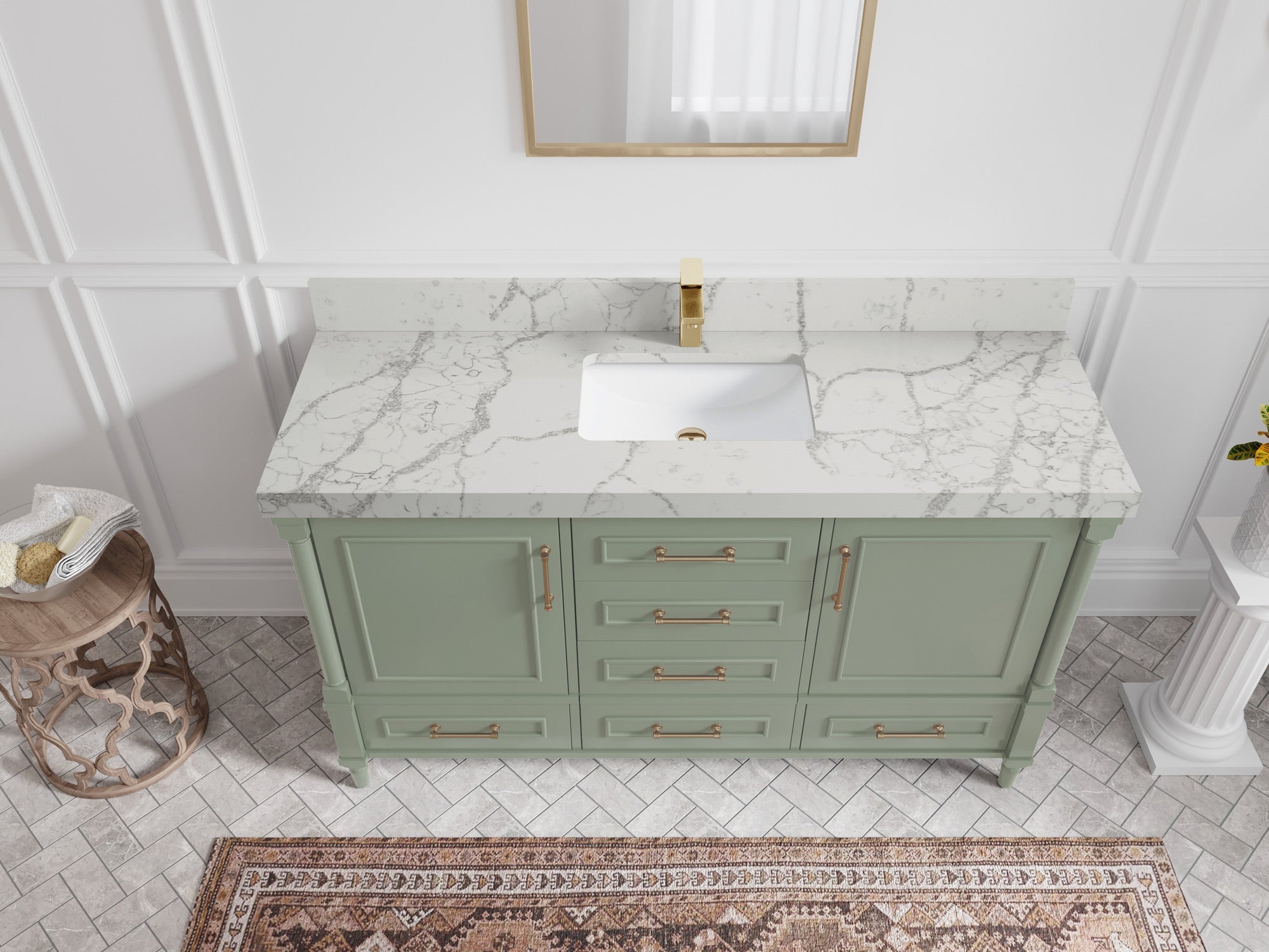 Aberdeen 60 in. W x 22 in. D Single Sink Bathroom Vanity - Willow Bath and Vanity