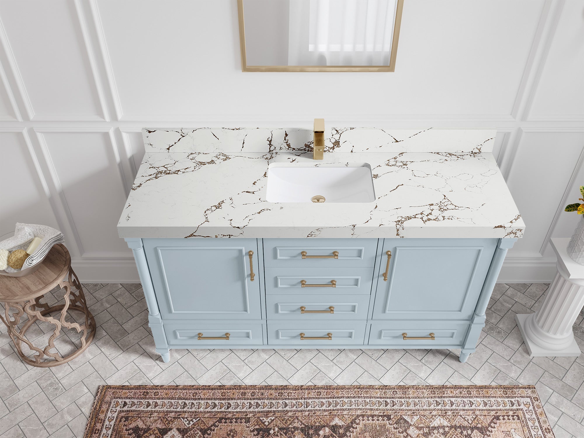 Aberdeen 60 in. W x 22 in. D Single Sink Bathroom Vanity - Willow Bath and Vanity