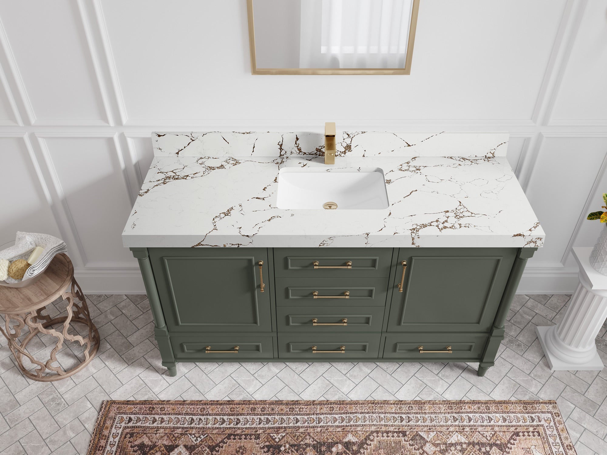 Aberdeen 60 in. W x 22 in. D Single Sink Bathroom Vanity - Willow Bath and Vanity