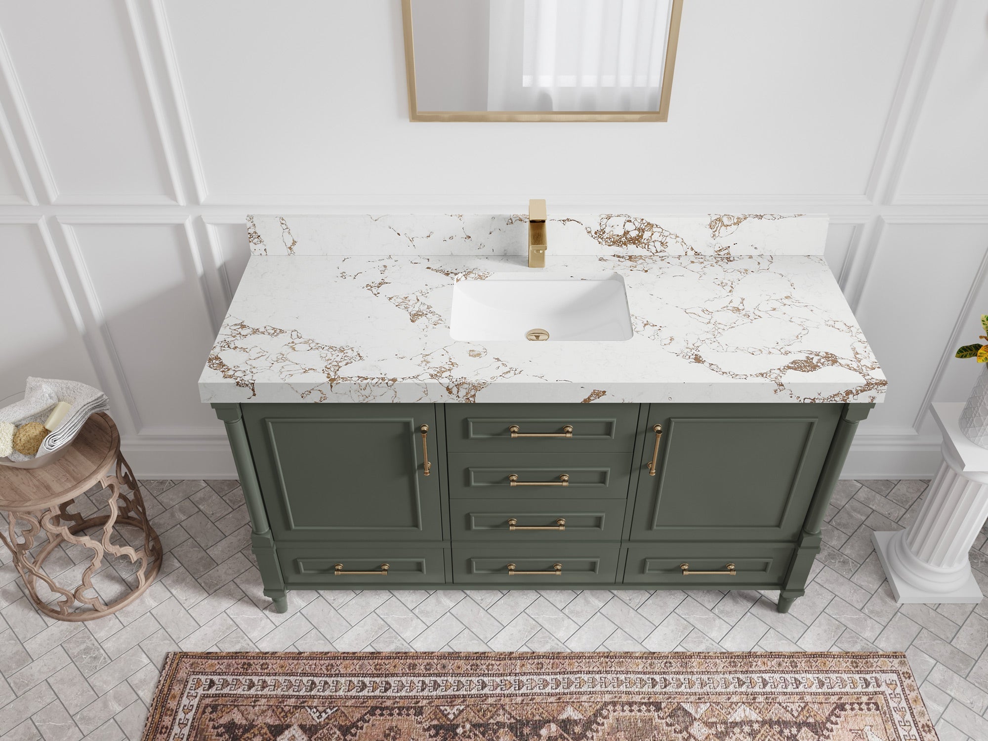 Aberdeen 60 in. W x 22 in. D Single Sink Bathroom Vanity - Willow Bath and Vanity