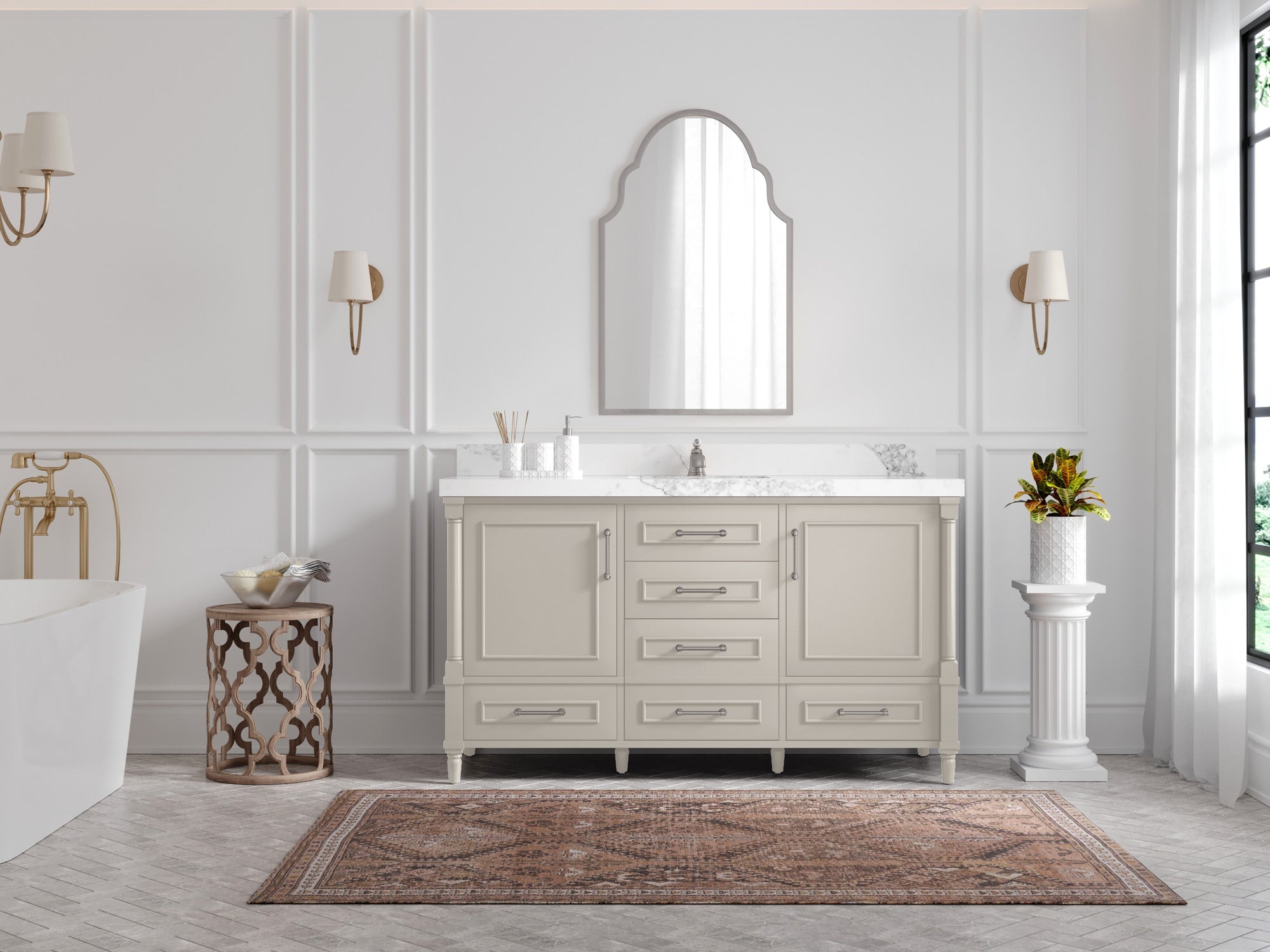 Aberdeen 60 in. W x 22 in. D Single Sink Bathroom Vanity - Willow Bath and Vanity
